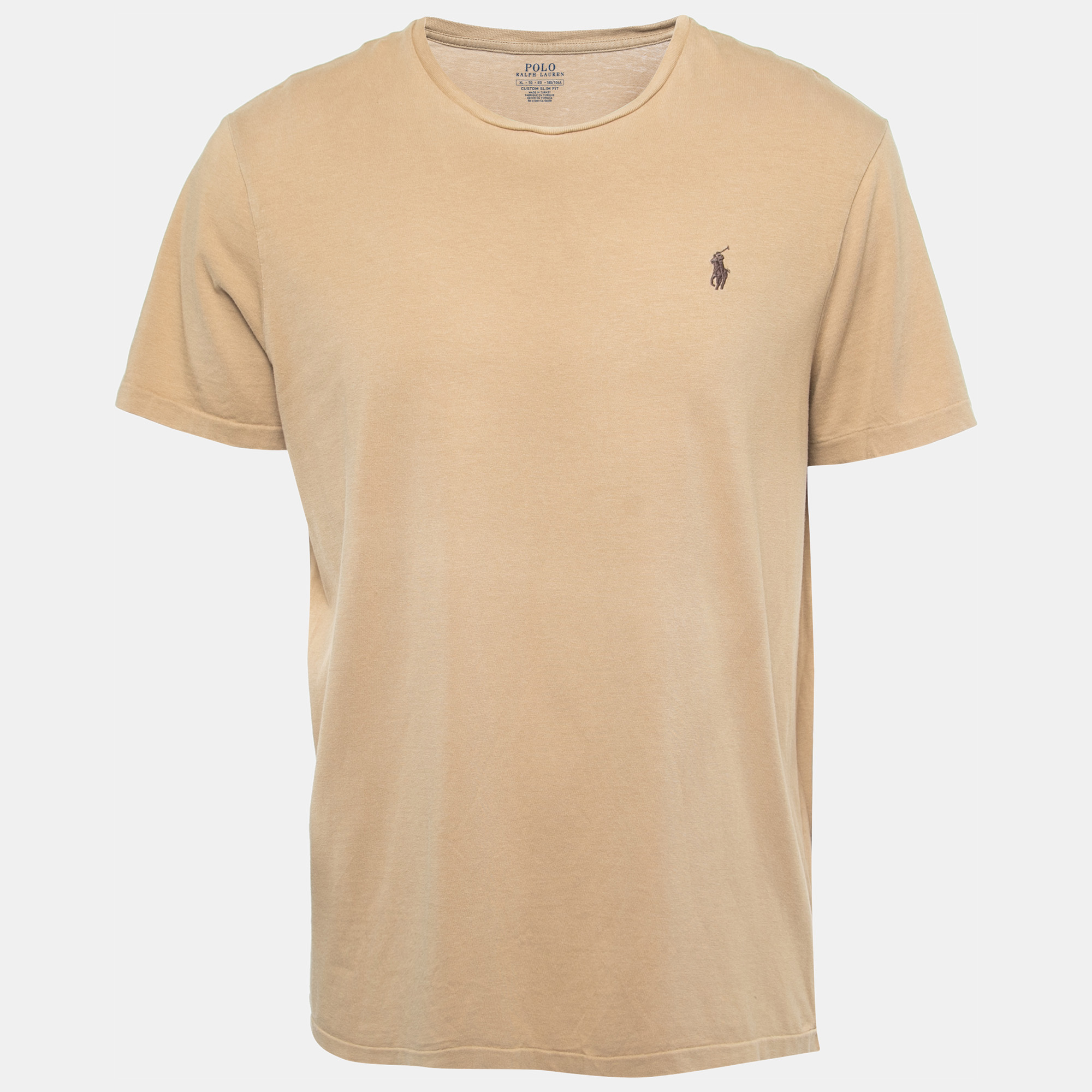 Polo Ralph Lauren Beige Cotton Custom Slim Fit T-Shirt XL