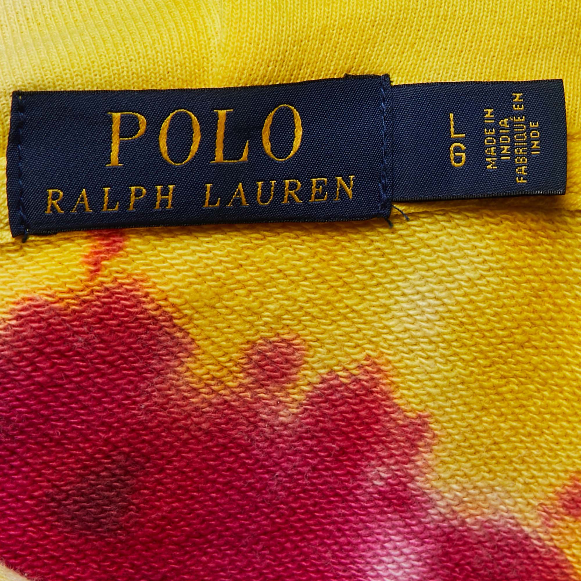 Polo Ralph Lauren Multicolor Tie Dye Cotton Hoodie L