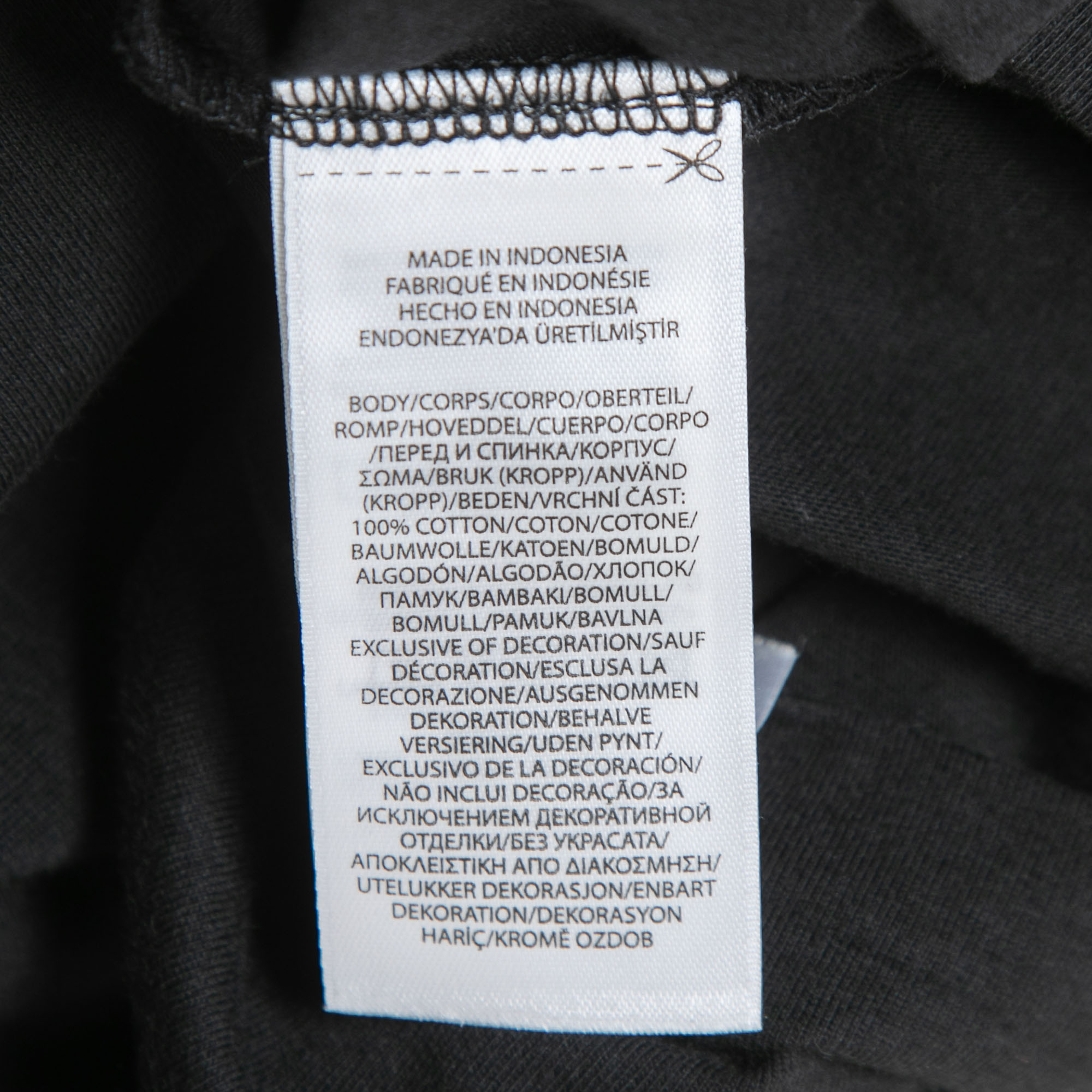 Polo Ralph Lauren Black Cotton V-Neck T-Shirt L