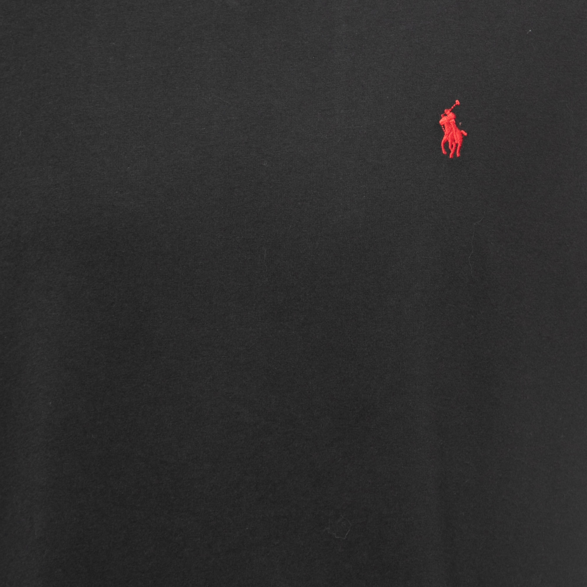 Polo Ralph Lauren Black Cotton V-Neck T-Shirt L