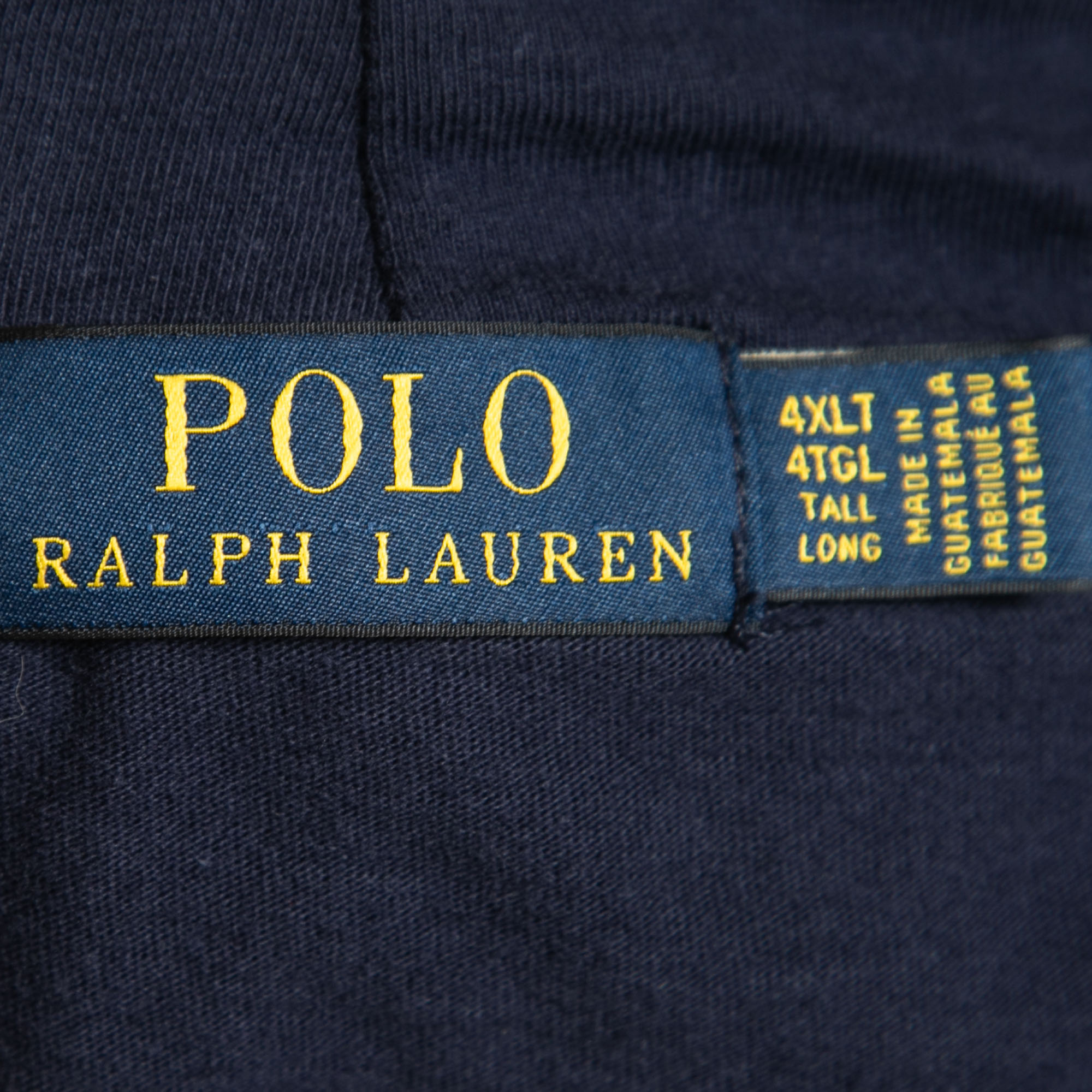 Polo Ralph Lauren Navy Blue Logo Print Cotton Hoodie 4XL