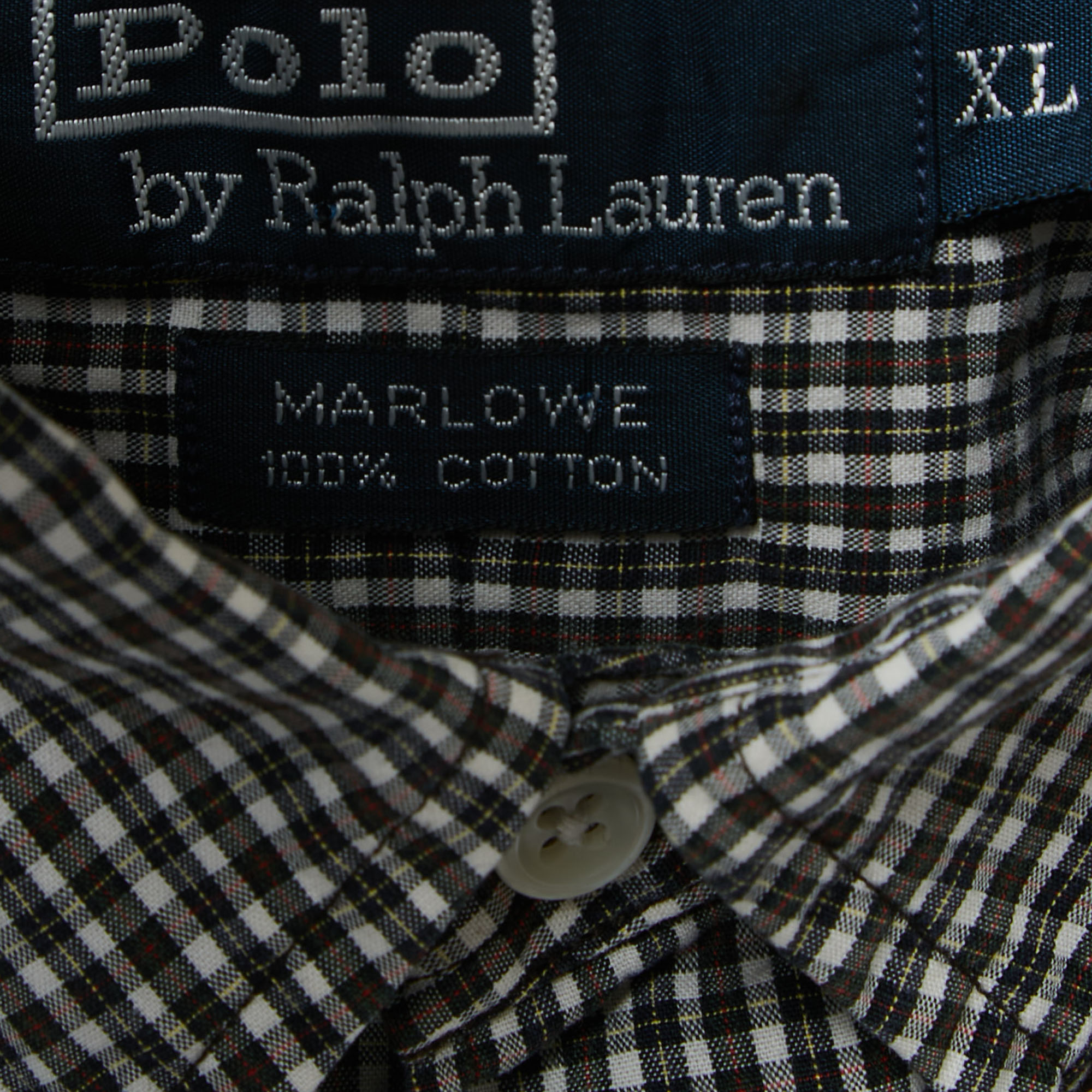 Polo Ralph Lauren Brown Mini Plaid Cotton Button Down Full Sleeve Shirt XL