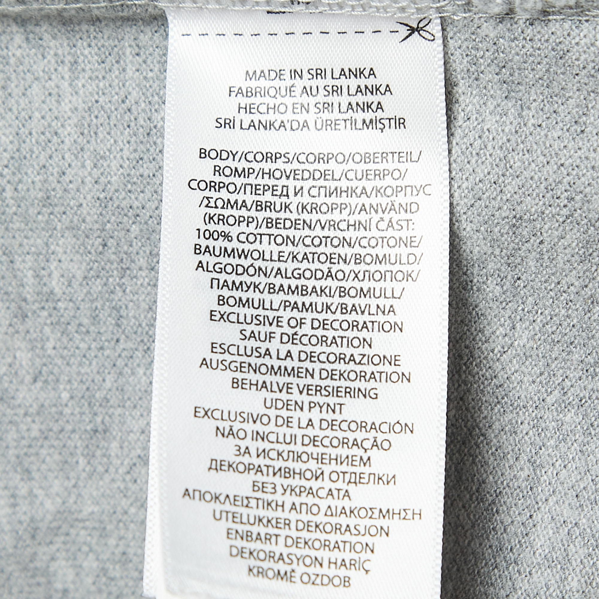Polo Ralph Lauren Grey Logo Embroidered Cotton Polo T-Shirt L