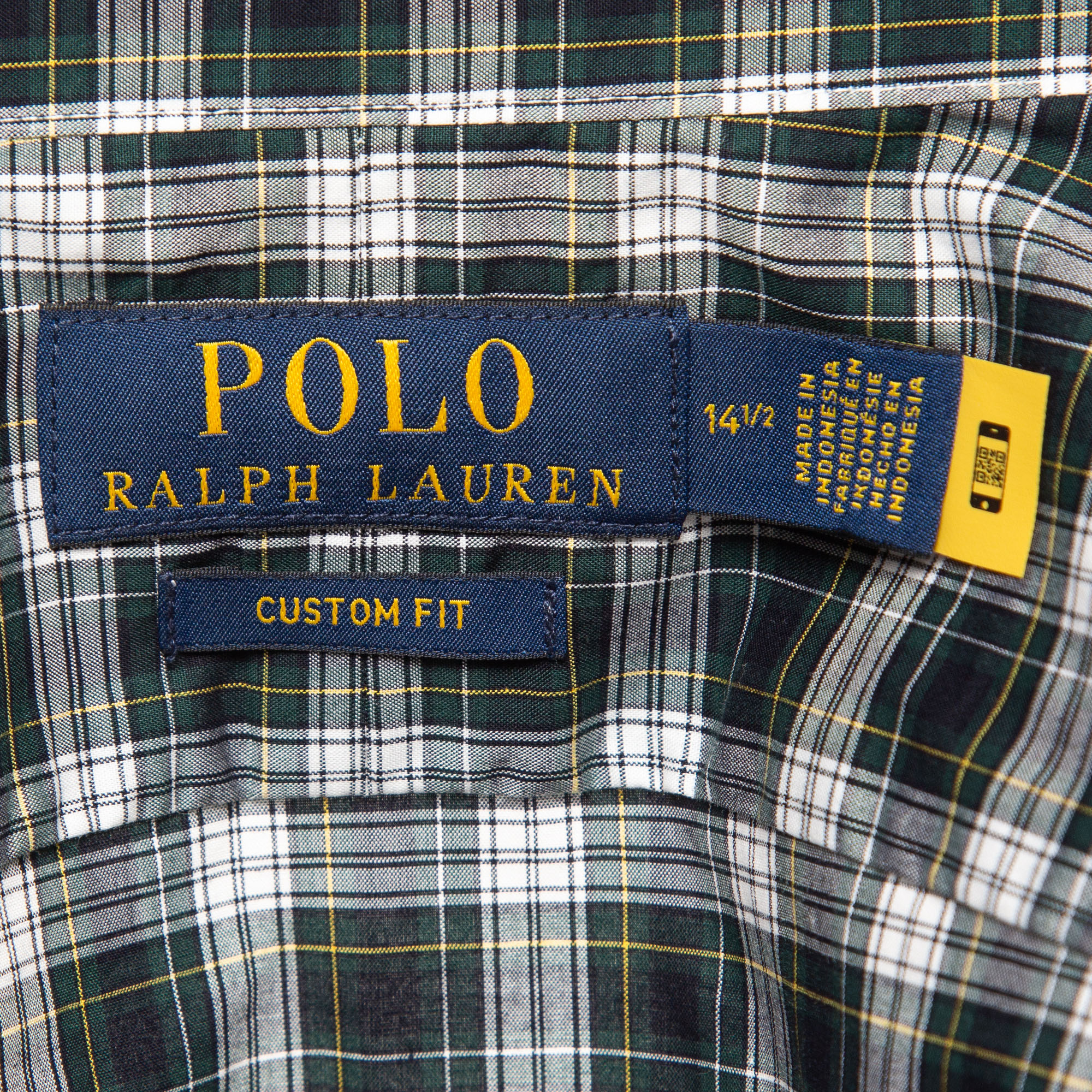 Polo Ralph Lauren Green Checked Cotton Long Sleeve Shirt S