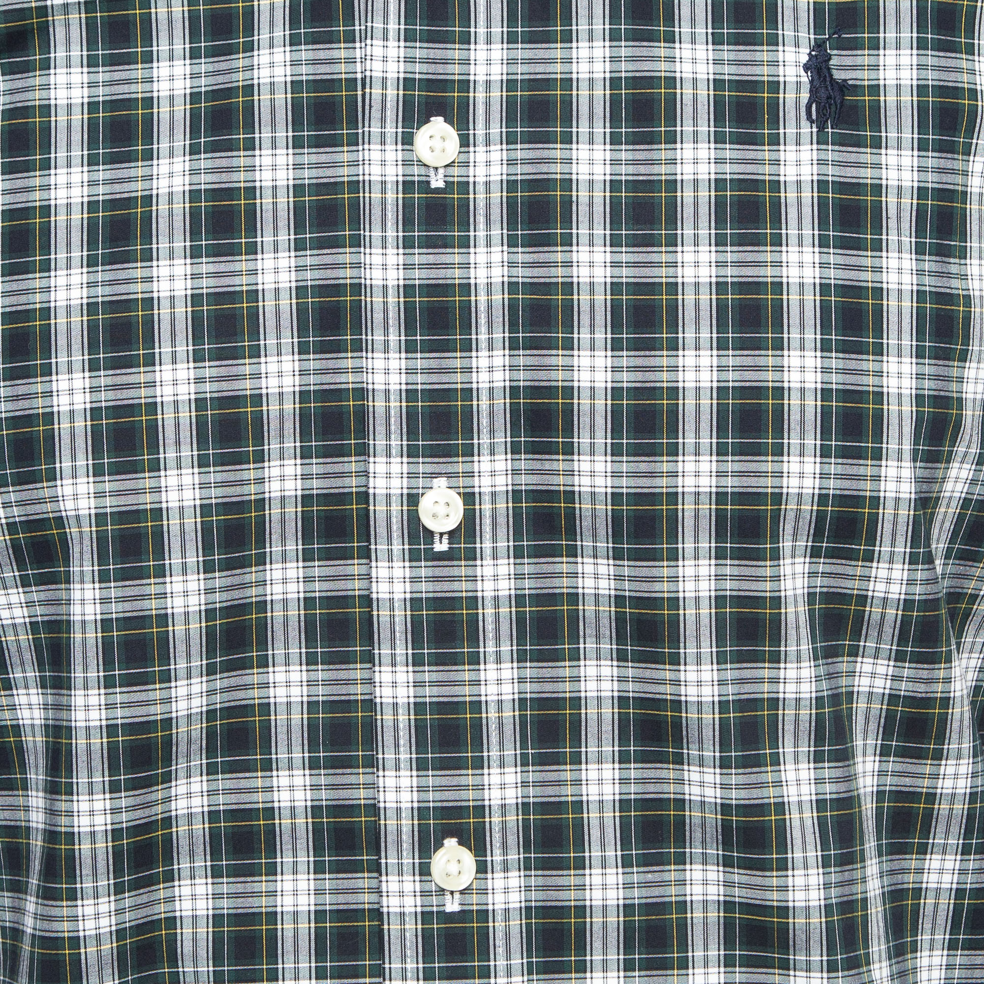 Polo Ralph Lauren Green Checked Cotton Long Sleeve Shirt S