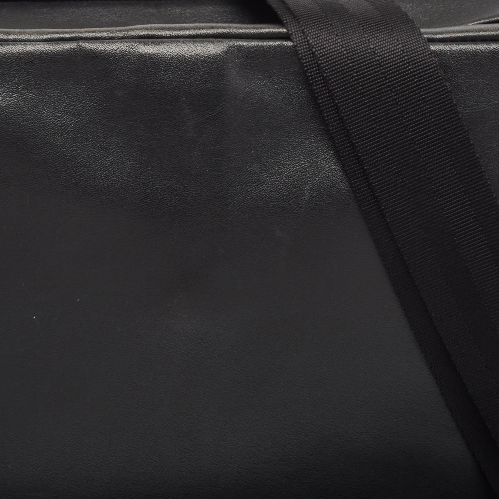 Porsche Design Black Leather Zip Laptop Bag