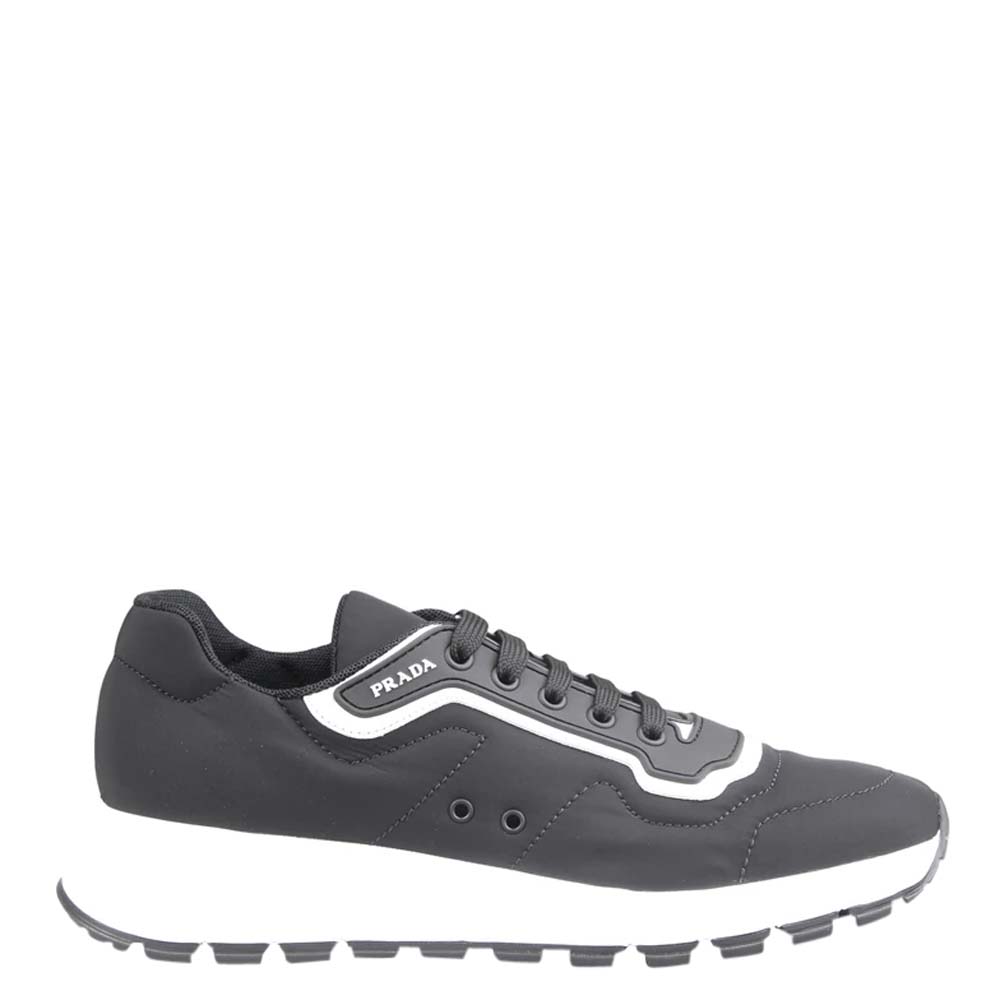 Prada White/Grey Nylon Sneakers Size EU 40.5 (UK 6.5)