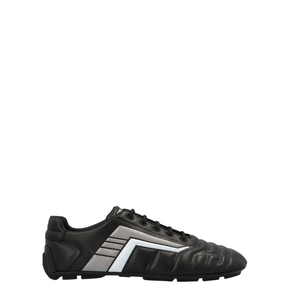 Prada Black Rev leather Sneakers Size EU 44 UK 10