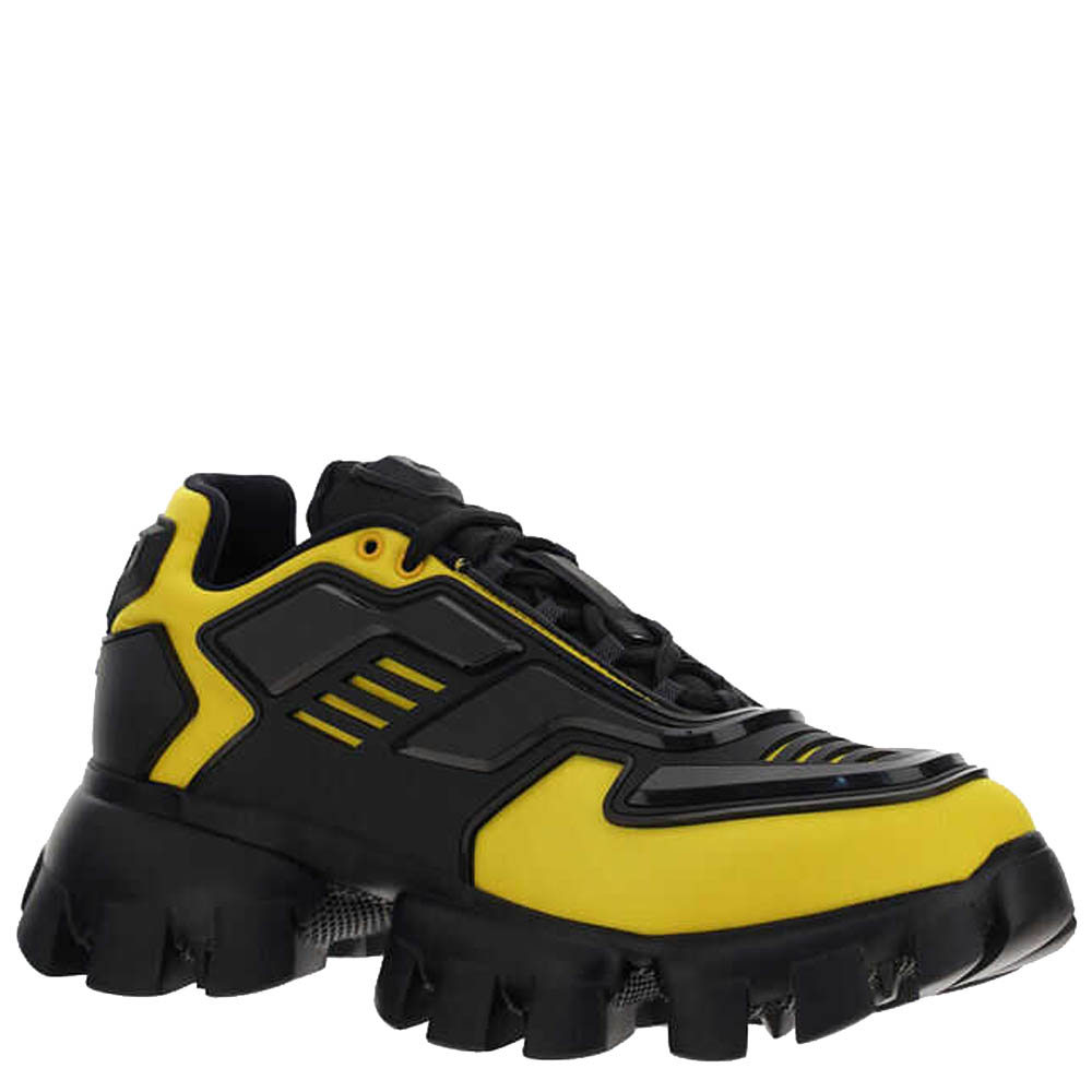 

Prada Black/Yellow Technical Fabric Cloudbust Thunder Sneakers Size EU  (UK 5