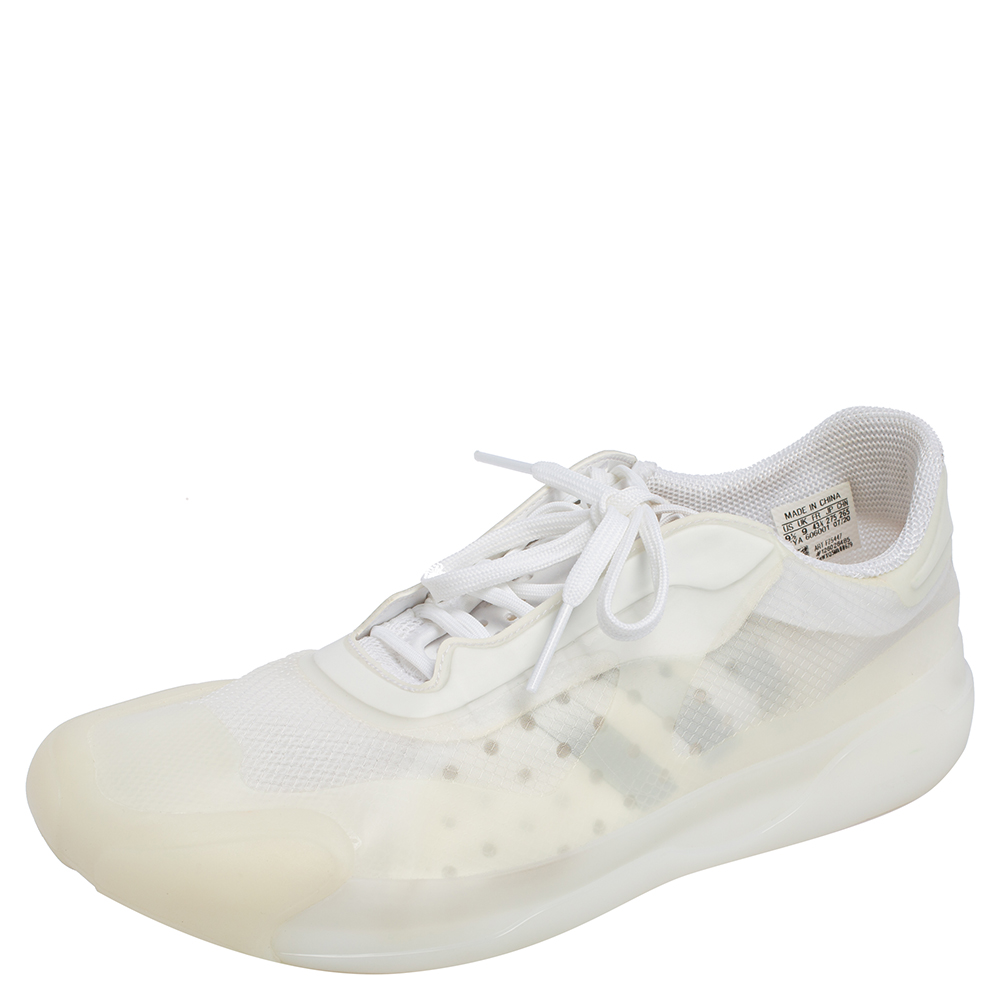 Prada Sport x Adidas White Translucent Mesh And Rubber Luna Rossa Sneakers Size 43 1/3