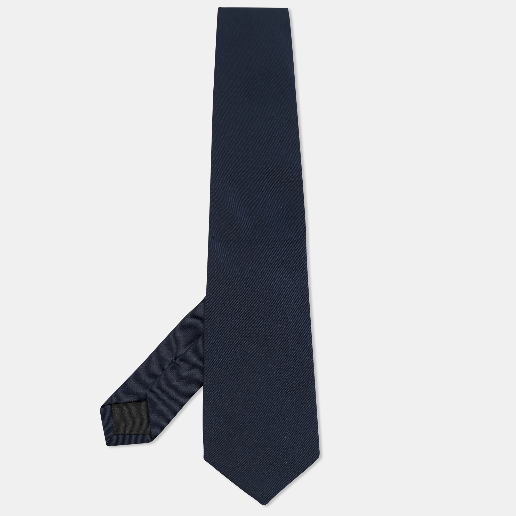 Prada Navy Blue Polyester Tie