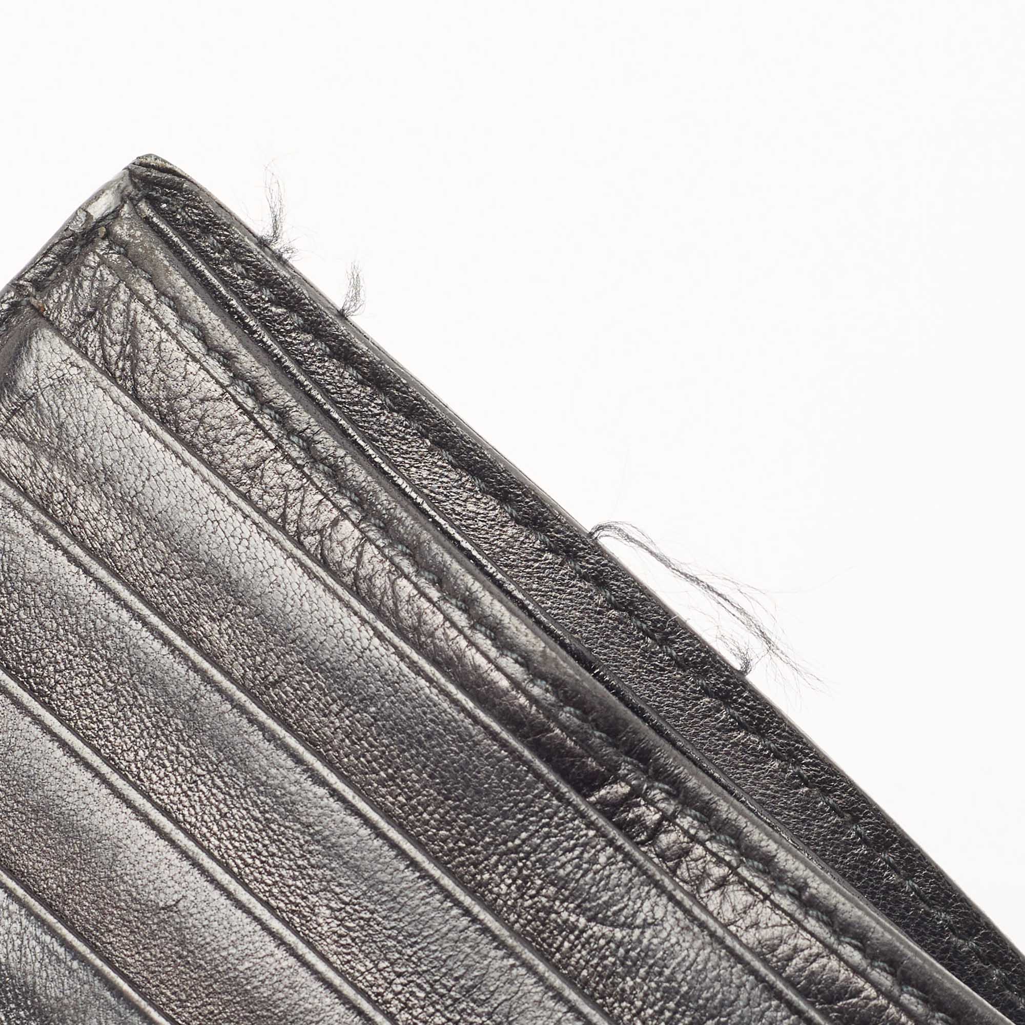 Prada Black Lizard Bifold Wallet