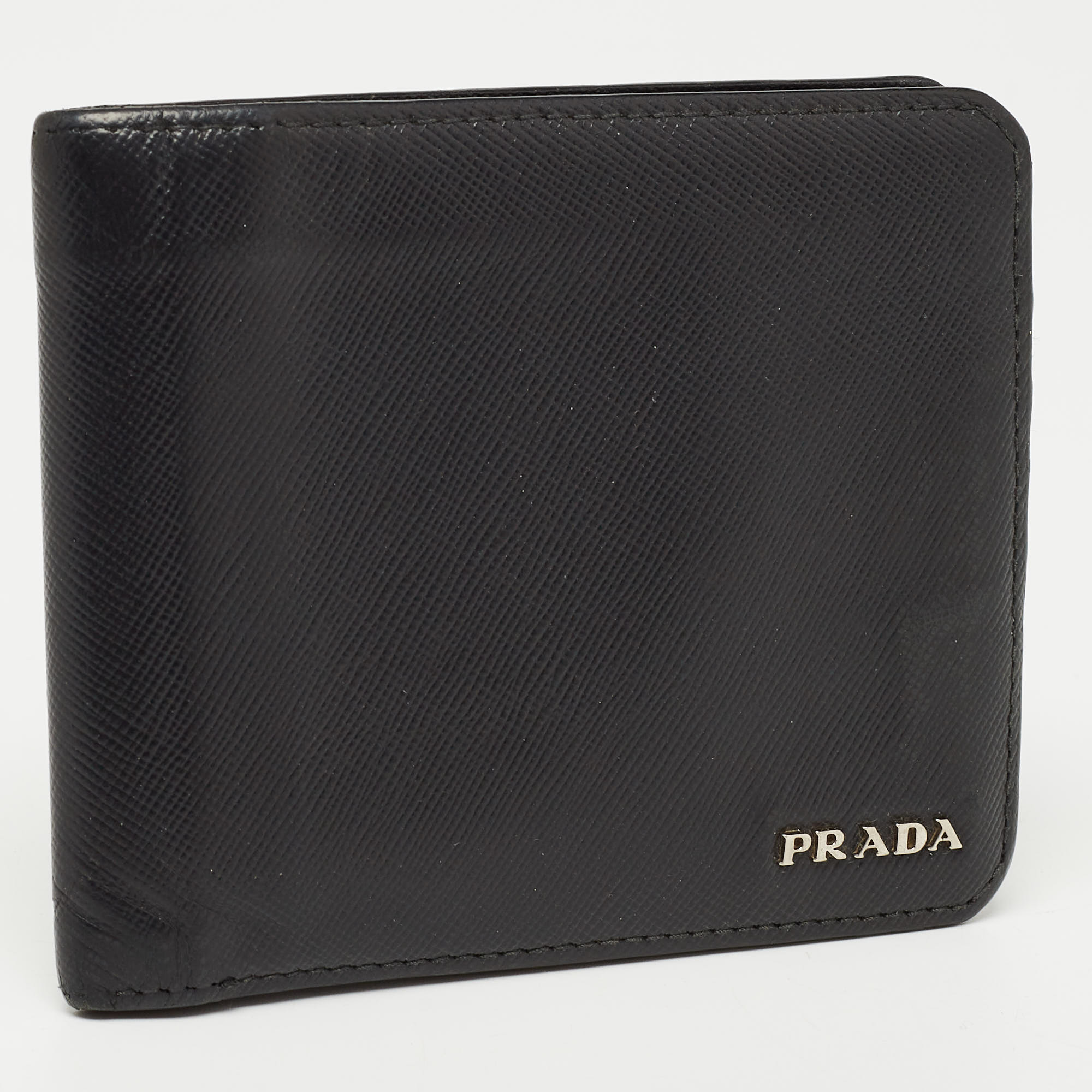 Prada Black Saffiano Leather Bifold Wallet