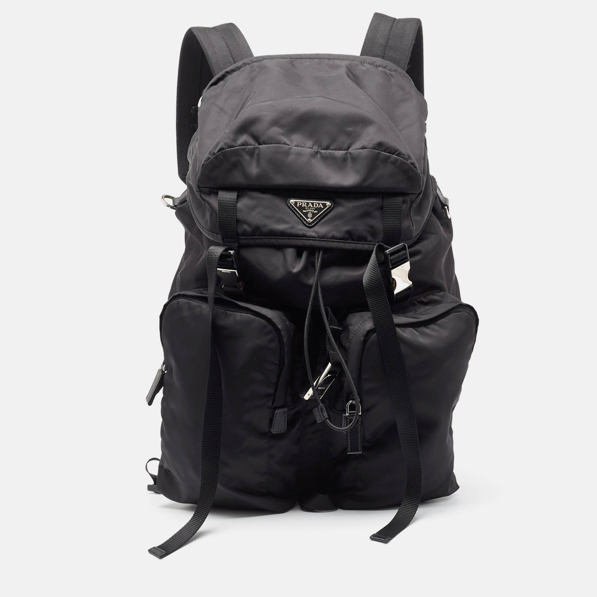 

Prada Black Nylon and Saffiano Leather Backpack