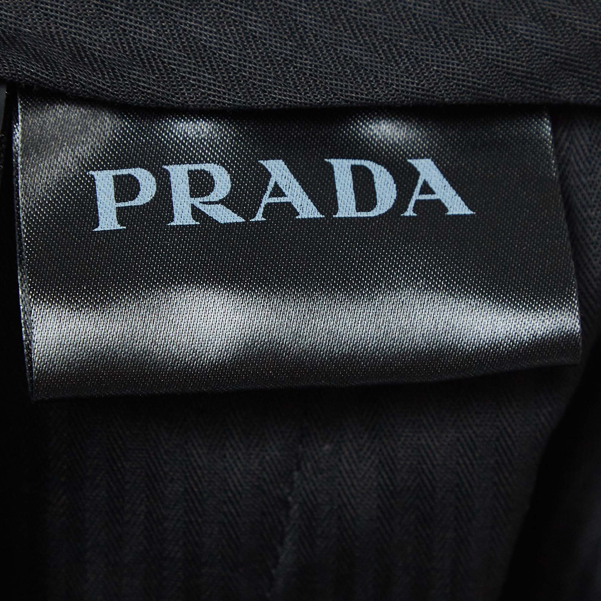 Prada Black Virgin Wool Trousers S