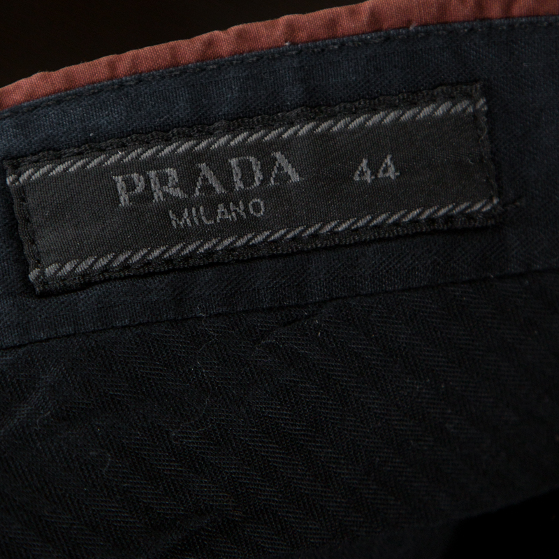 Prada Brown Cotton Tapered Trousers XS