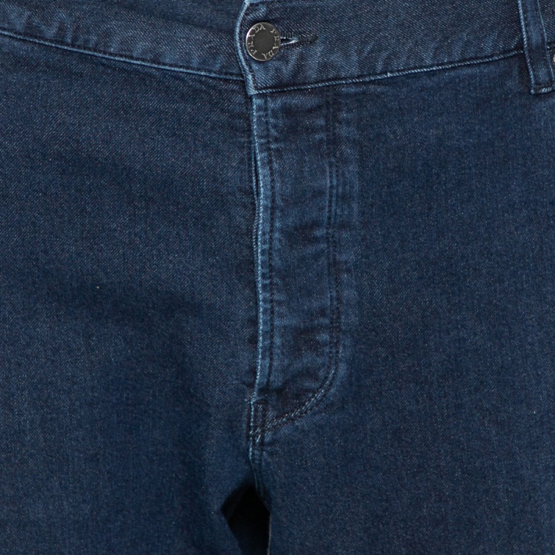 Prada Navy Blue Denim Straight Leg Jeans 3XL