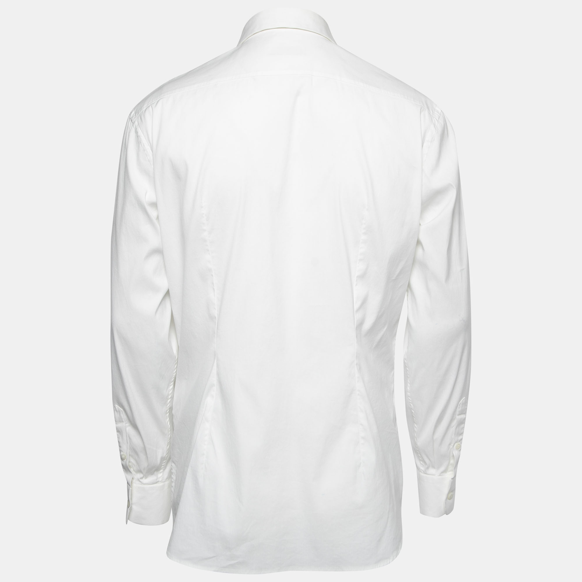 Prada White Stretch Cotton Button Front Shirt
Prada White Stretch Cotton Button Front Shirt