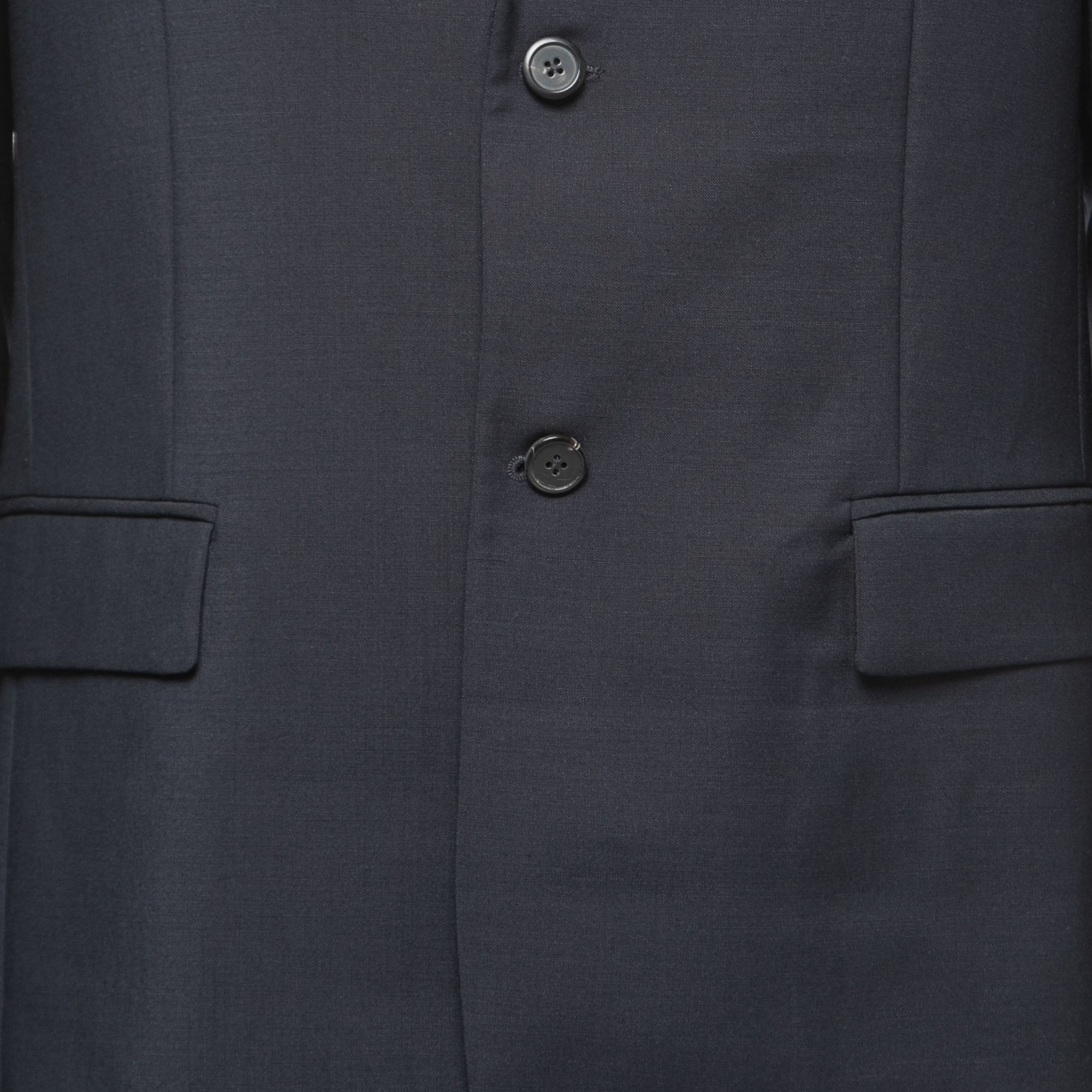 Prada Navy Blue Wool Suit L