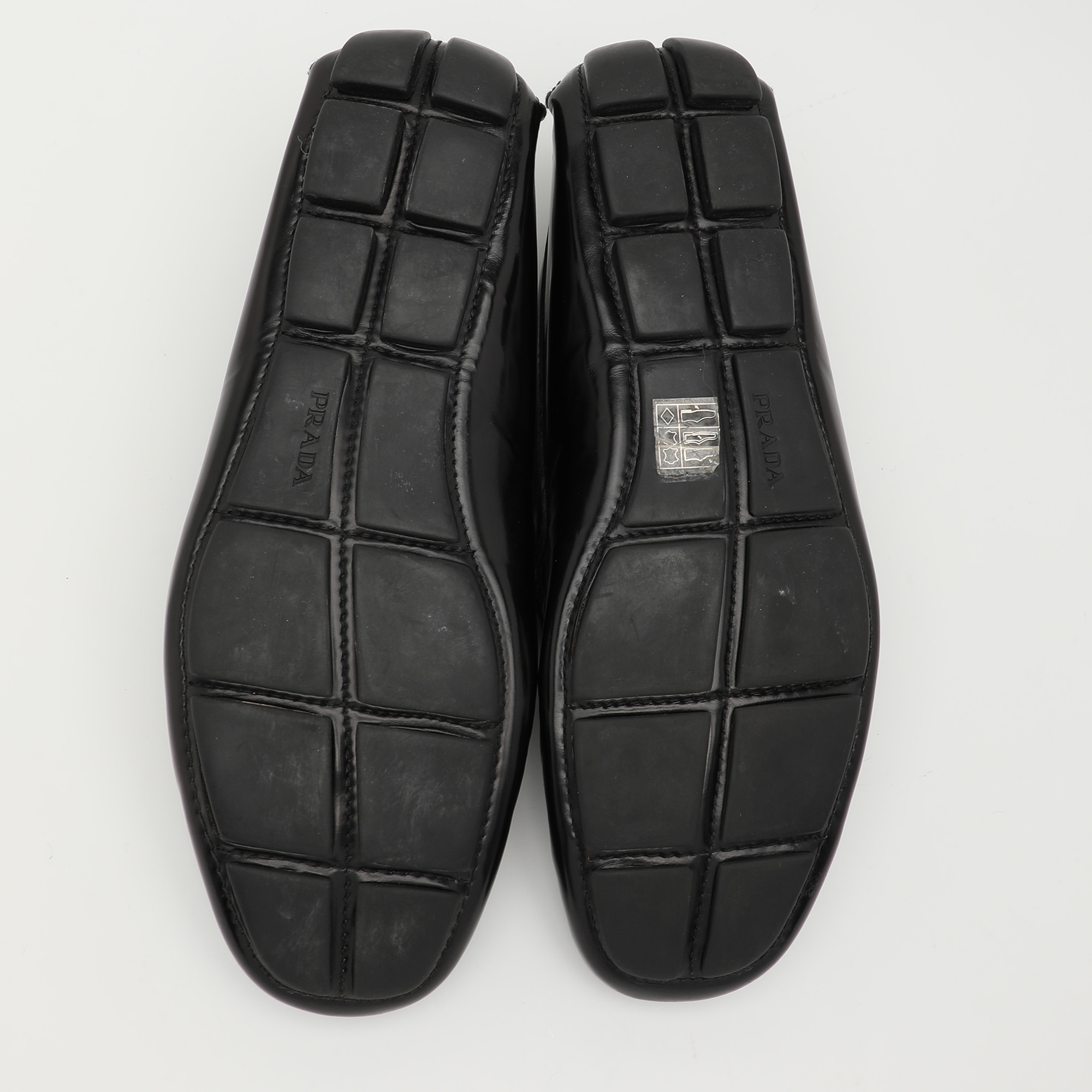 Prada Black Leather Slip On Loafers Size 42.5