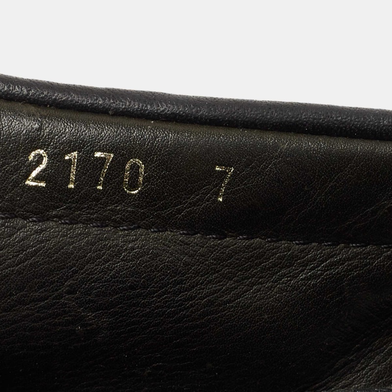 Prada Black Leather Slip On Loafers Size 41