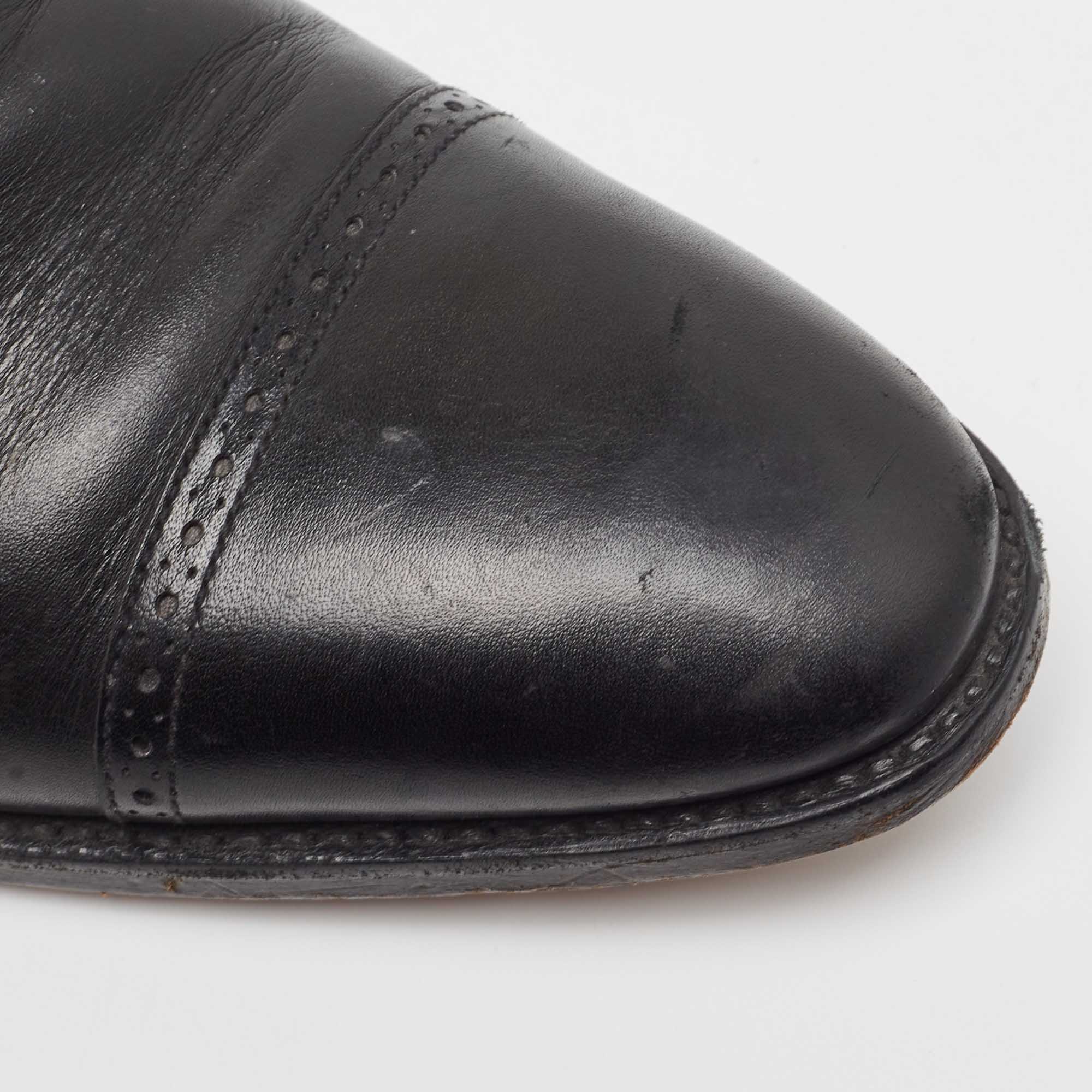 Prada Black Leather Lace Up Oxfords Size 43
