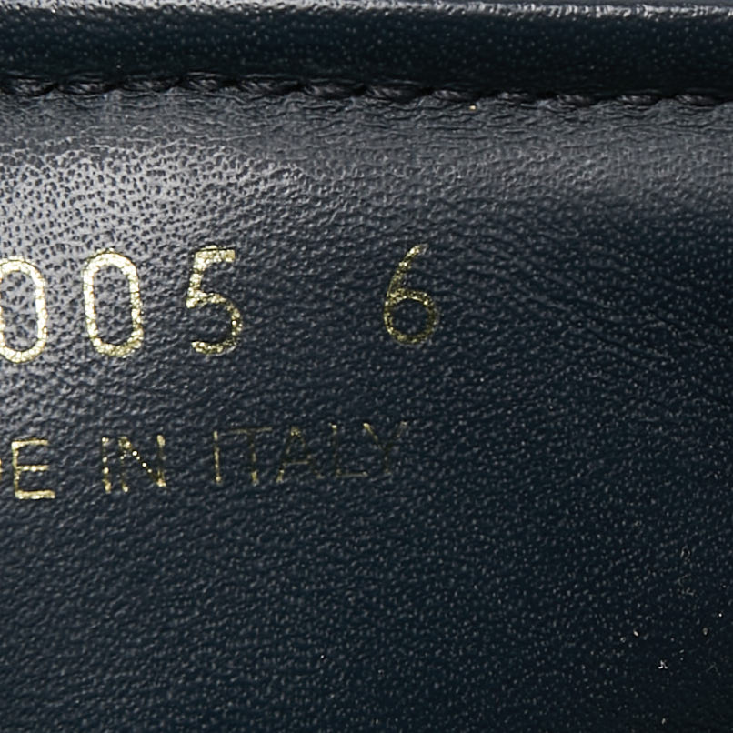 Prada Navy Blue Saffiano Leather Slides Size 40