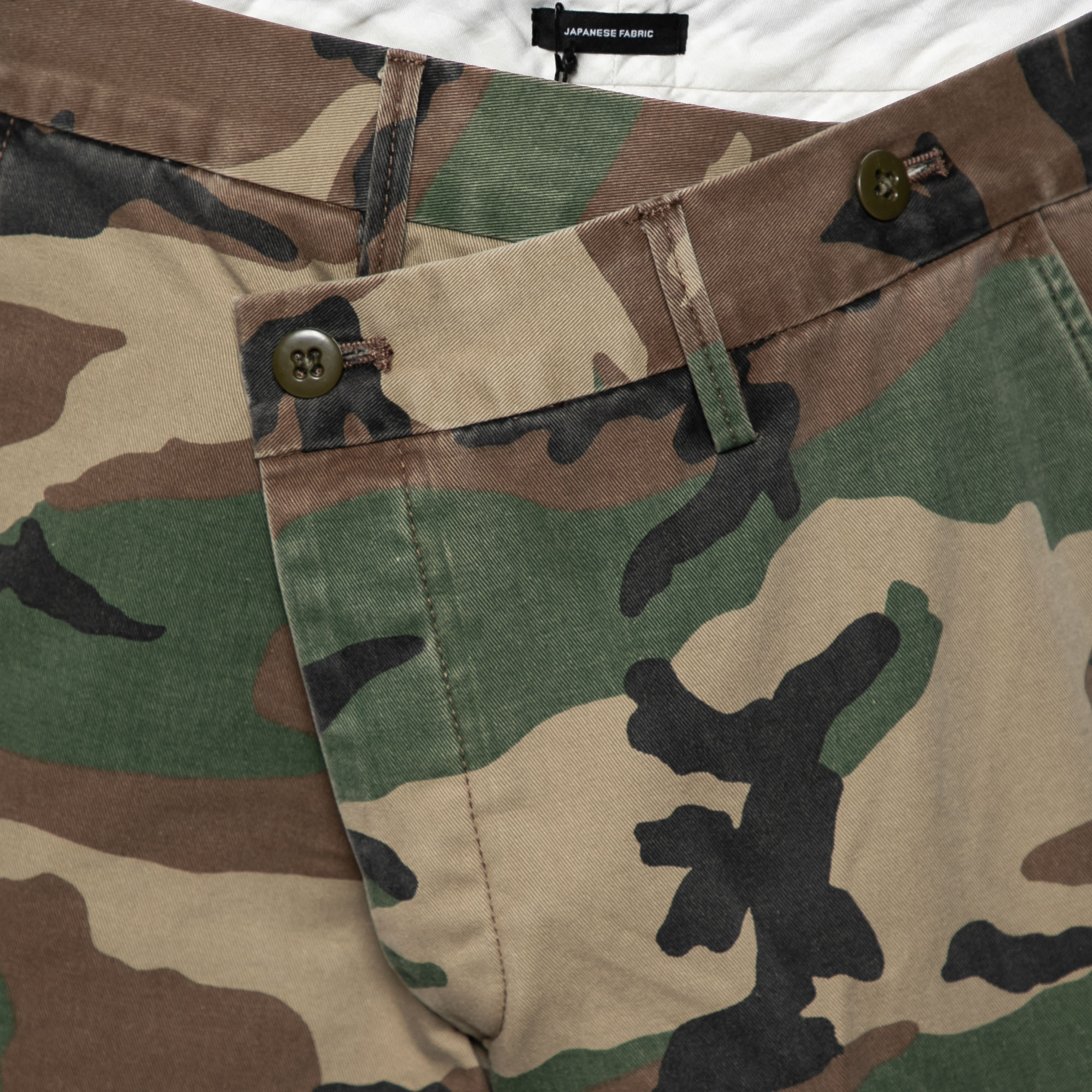 R13 Multicolored Camouflage Print Cotton Crossover Waist Shorts M