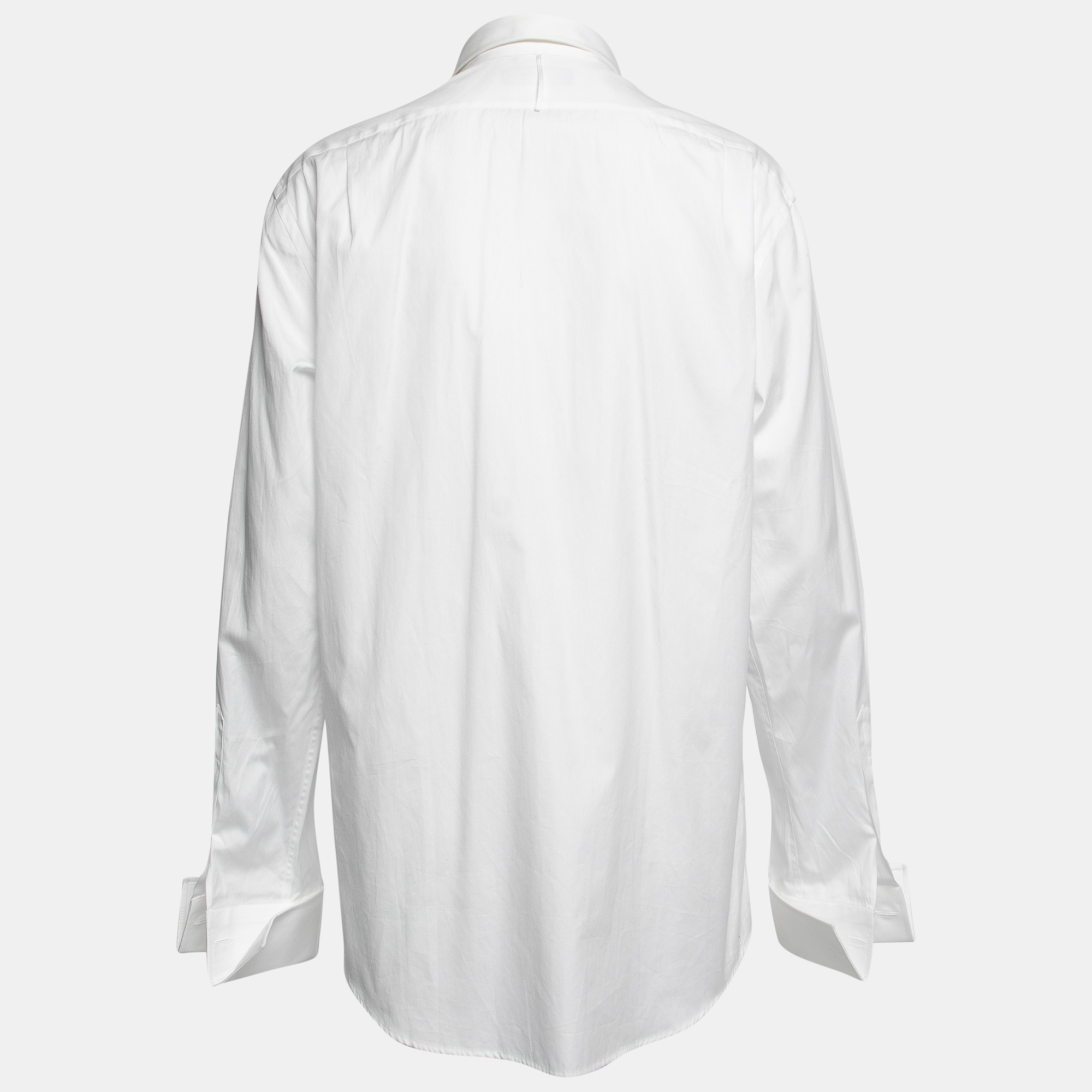 

Ralph Lauren White Cotton Pintuck Detail Button Front Shirt