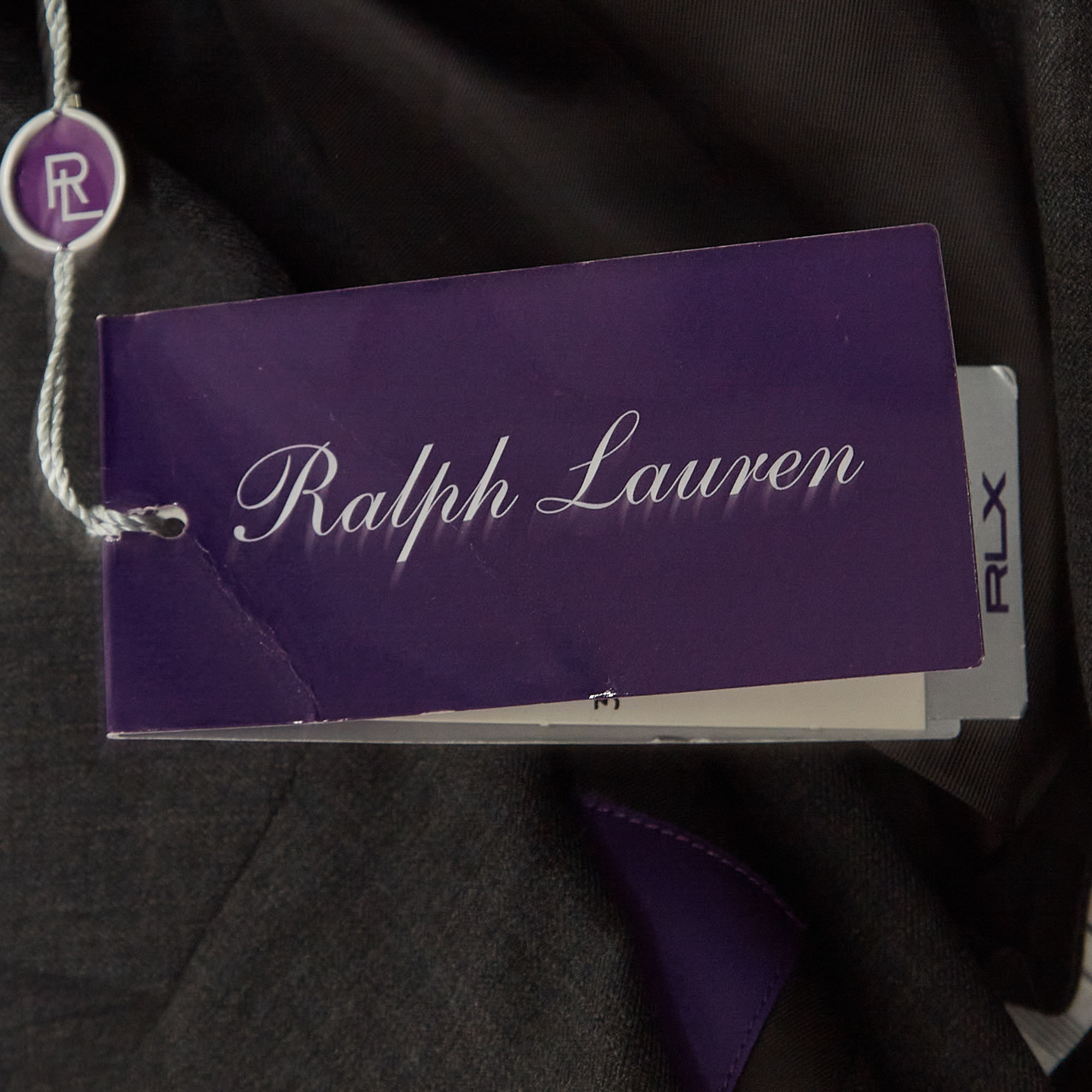 Ralph Lauren RLX Grey Wool Sharkskin Blazer And Pants Suit L