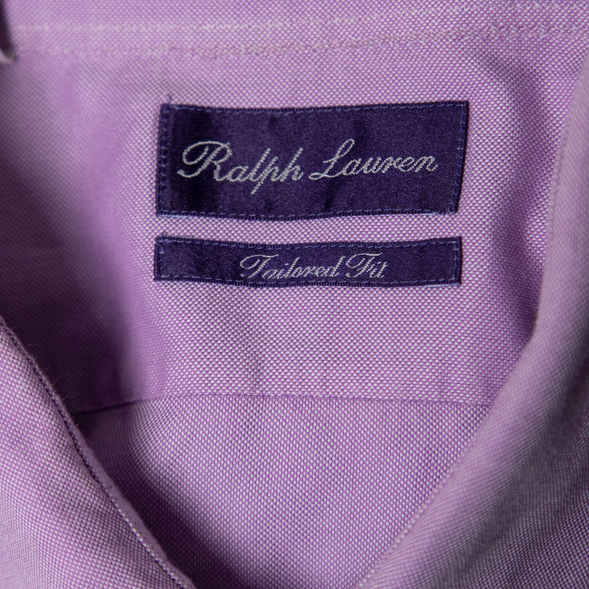 Ralph Lauren Lavender Cotton Logo Embroidered Button Down Shirt S