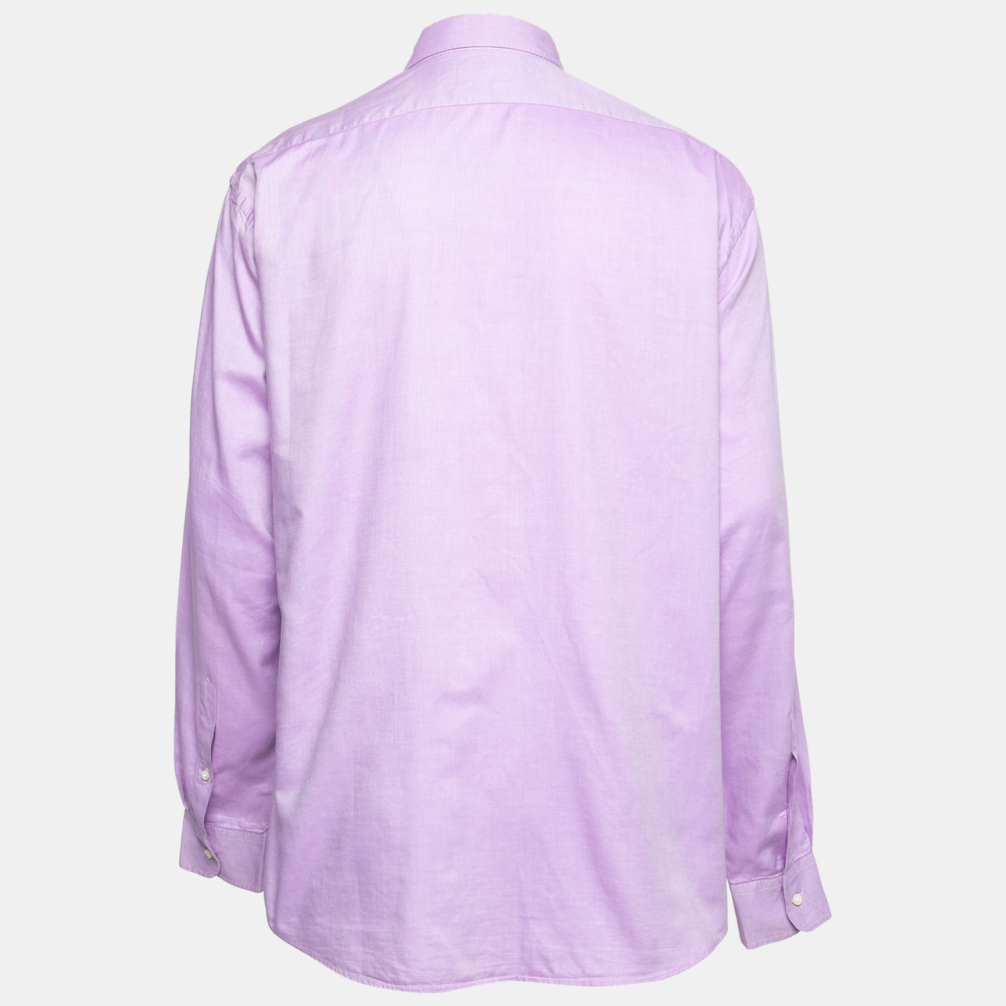 Ralph Lauren Lavender Cotton Logo Embroidered Button Down Shirt S