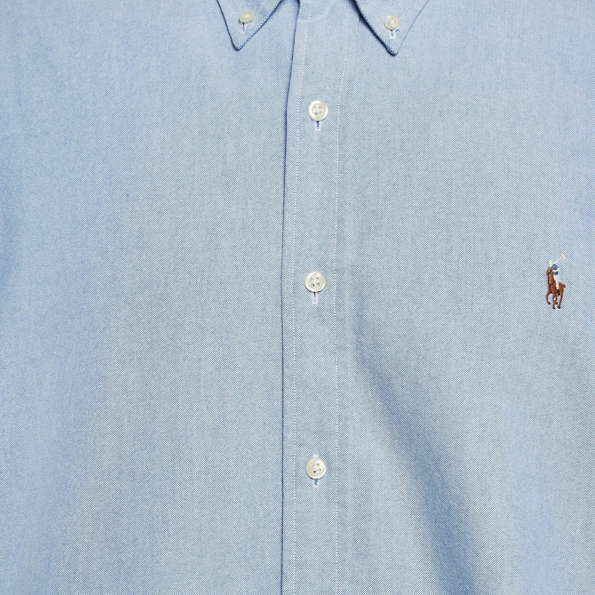 Ralph Lauren Blue Cotton Long Sleeve Shirt XXL