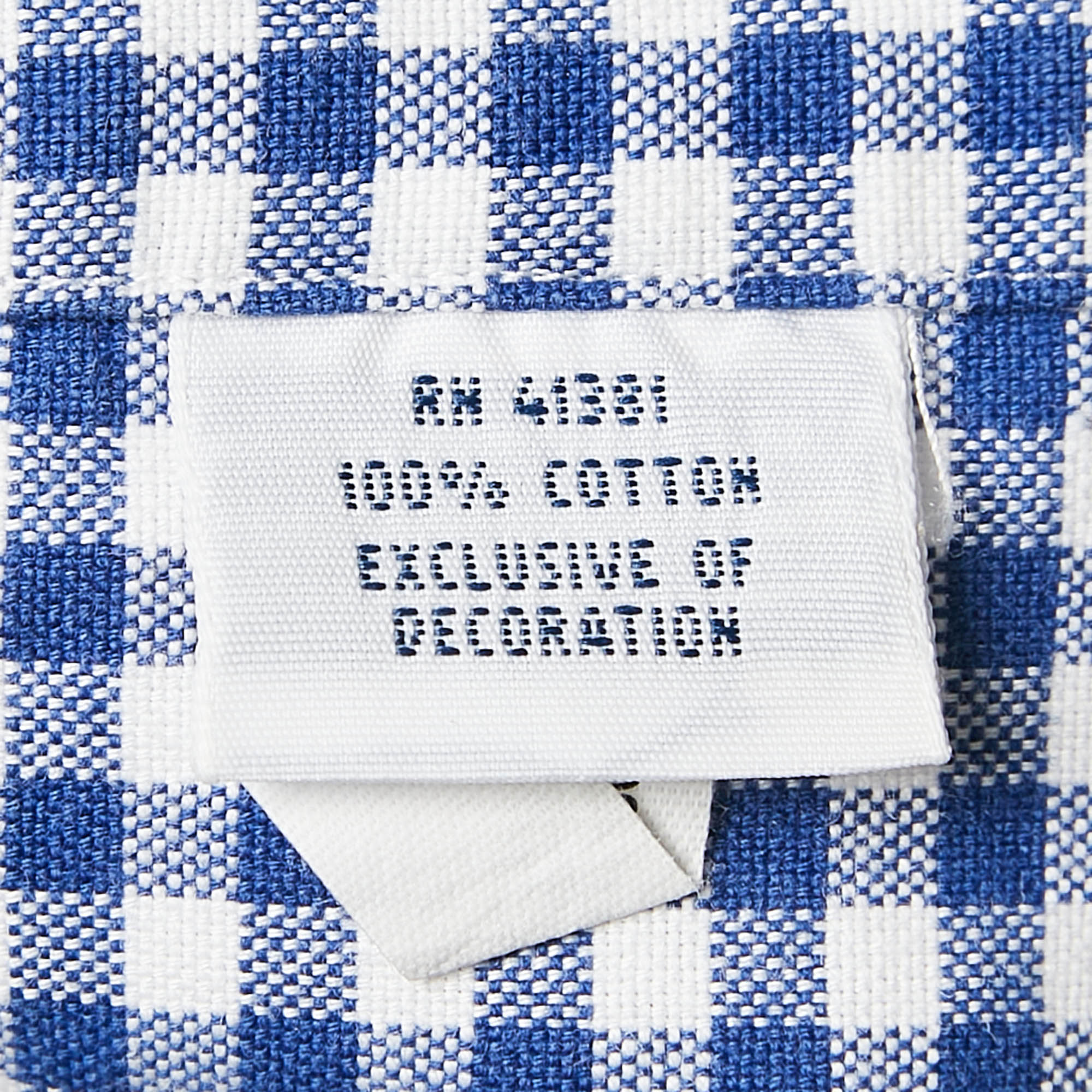 Ralph Lauren Blue/White Gingham Check Cotton Short Sleeve Shirt L