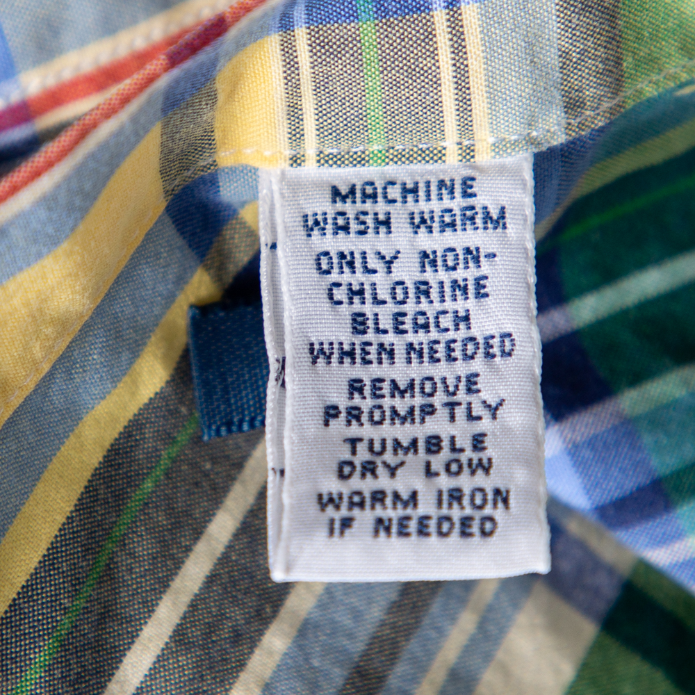 Ralph Lauren Multicolor Oxford Plaid Cotton Button Front Shirt M