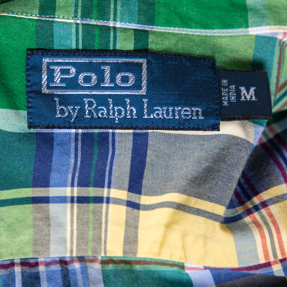 Ralph Lauren Multicolor Oxford Plaid Cotton Button Front Shirt M