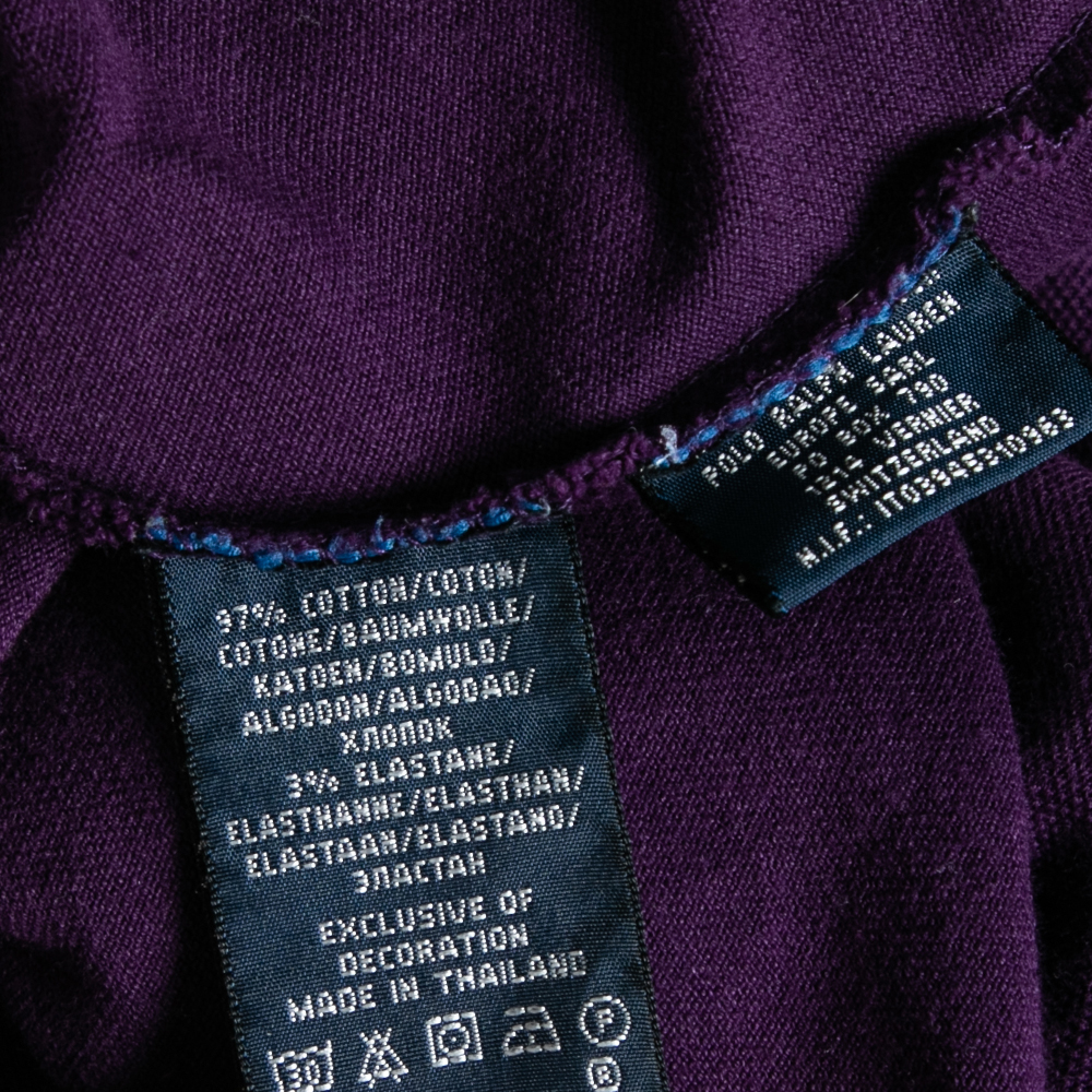 Ralph Lauren Purple Cotton Polo Tshirt XL