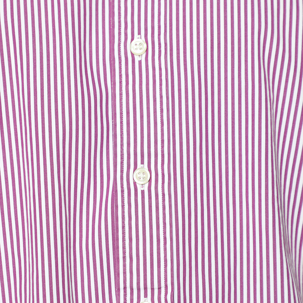 Ralph Lauren Purple Striped Cotton Button Front Shirt 3XB