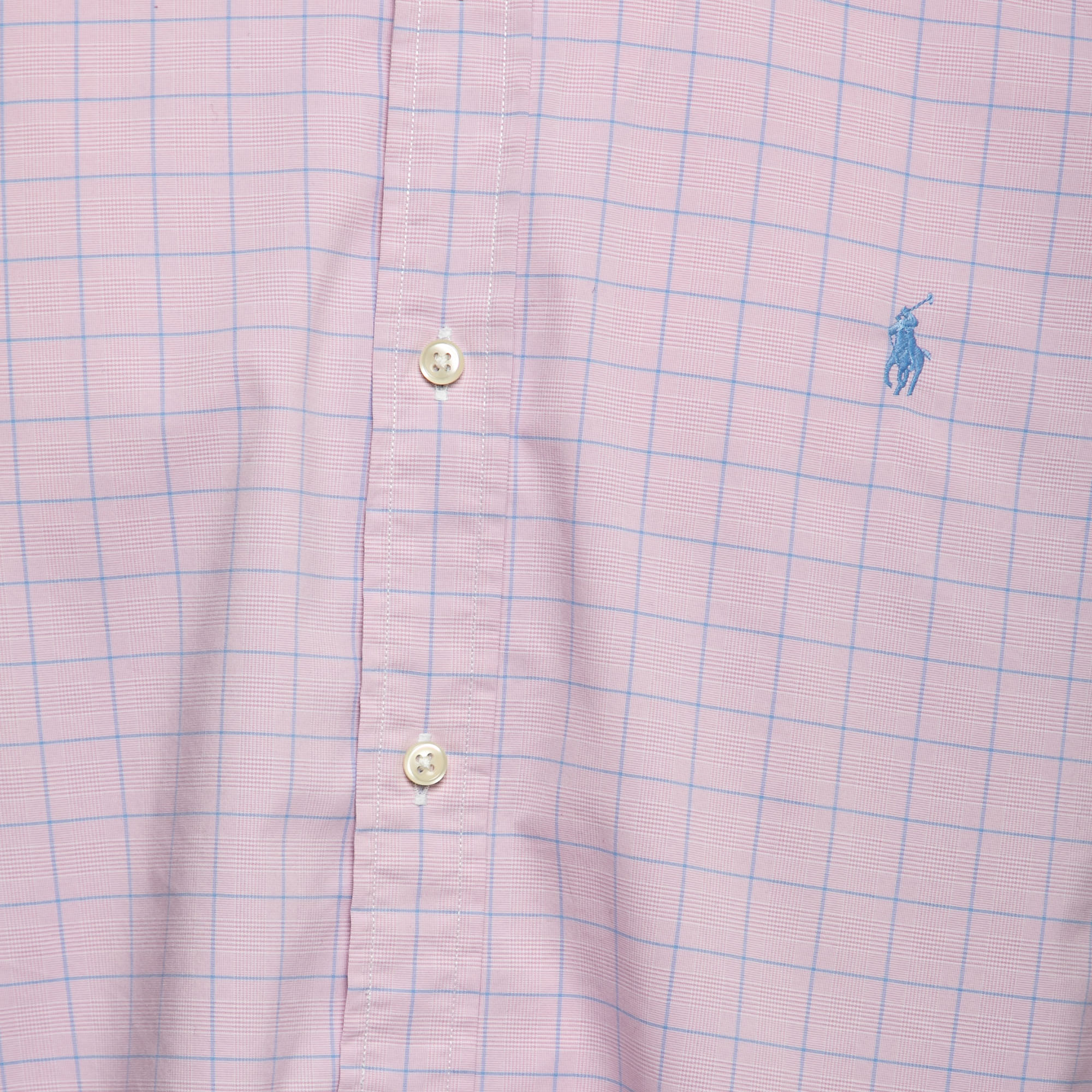 Ralph Lauren Pink Check Print Full Sleeves Shirt XXL