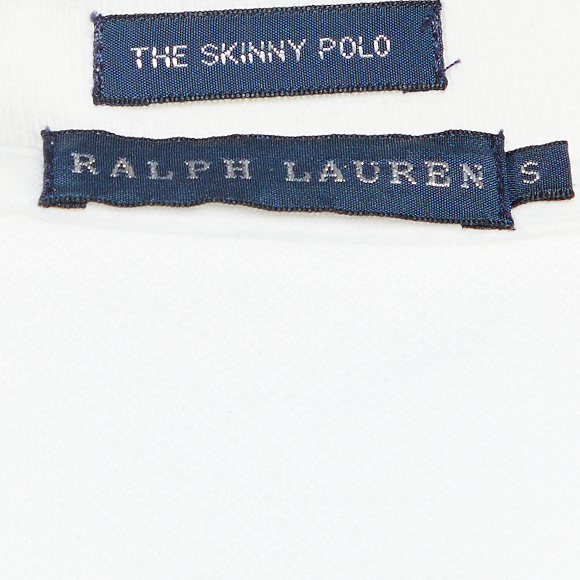Ralph Lauren White Cotton Pique The Skinny Polo T-Shirt S