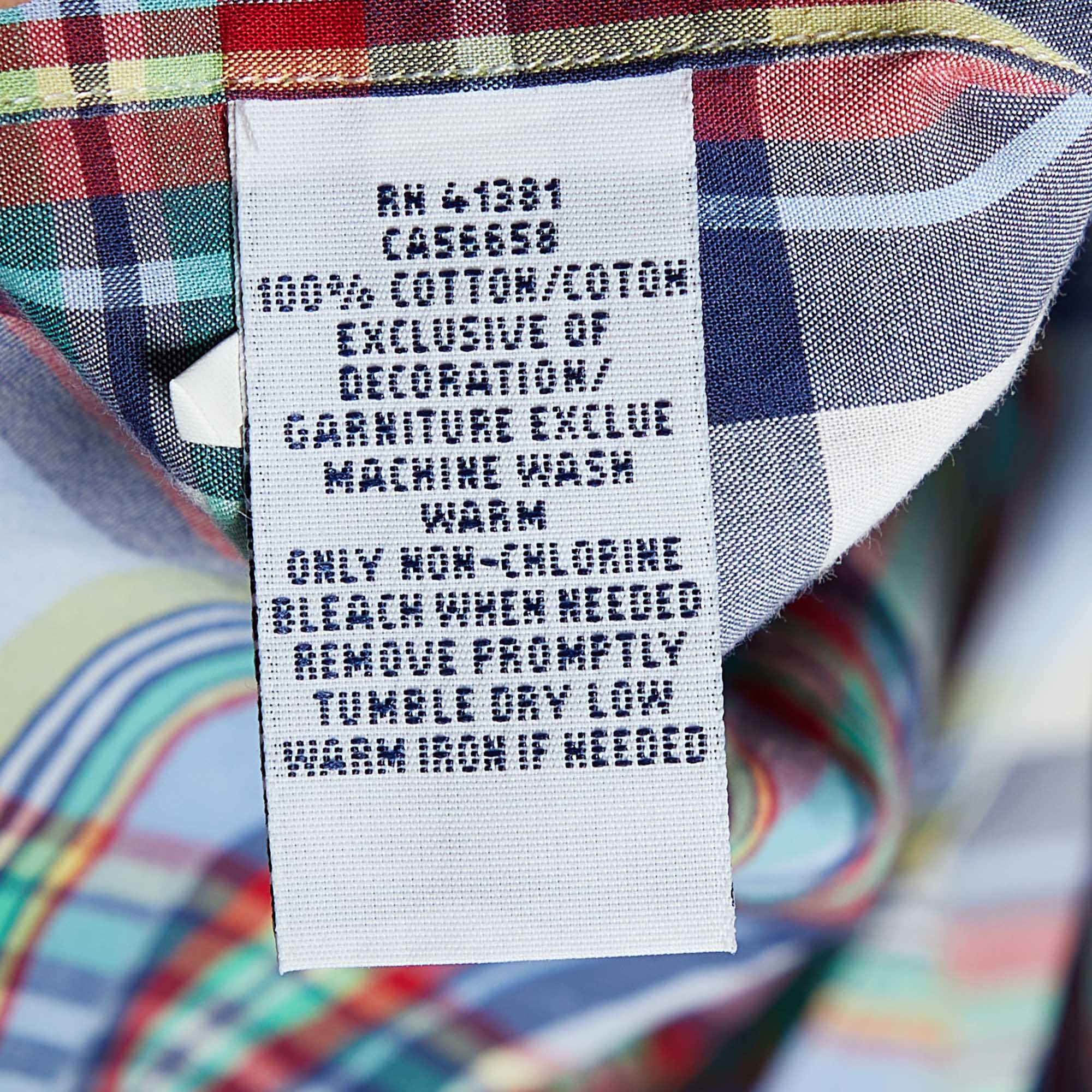 Ralph Lauren Muliticolor Cotton Checkered Half Sleeve Shirt M