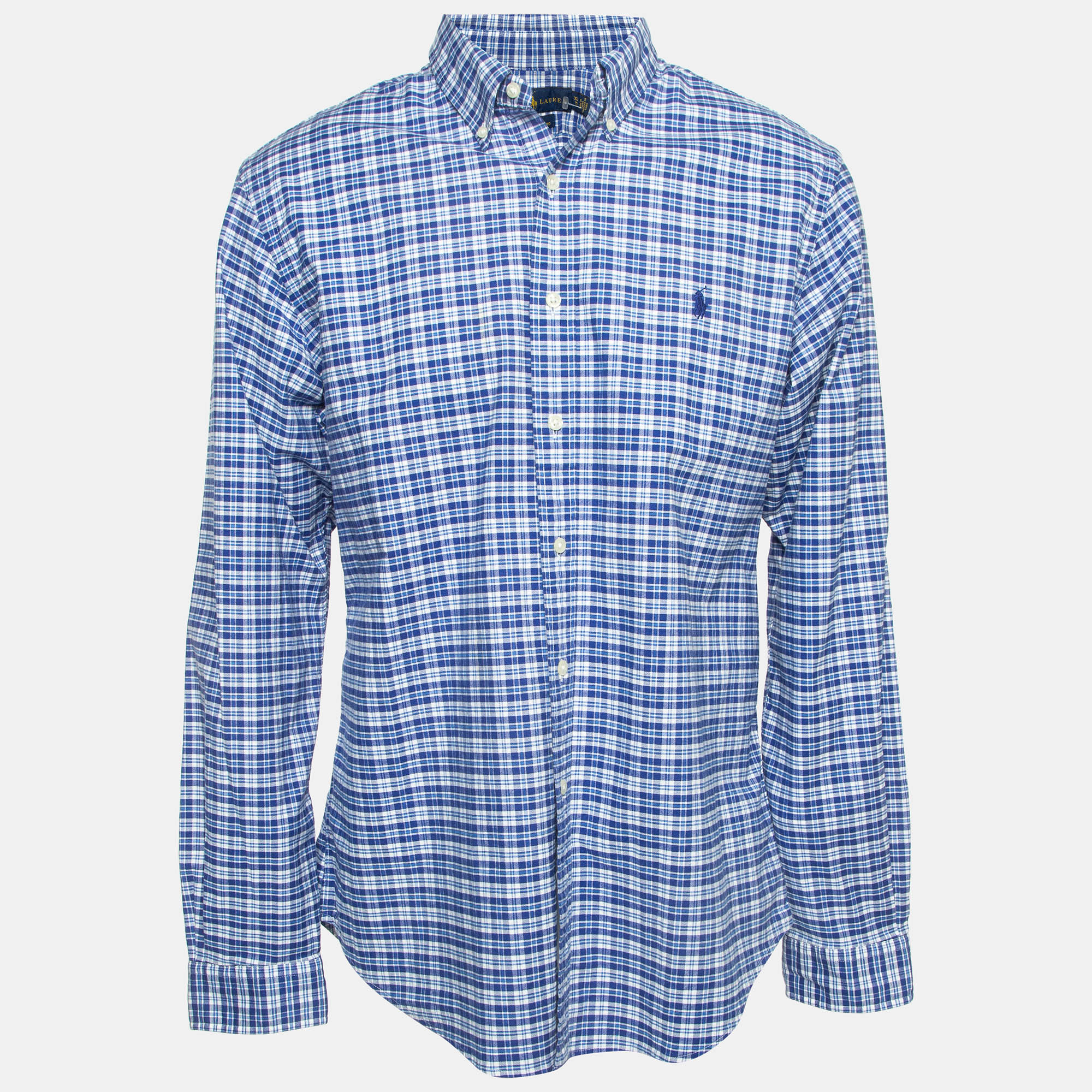 

Ralph Lauren Blue Checked Cotton Button Down Full Sleeve Shirt