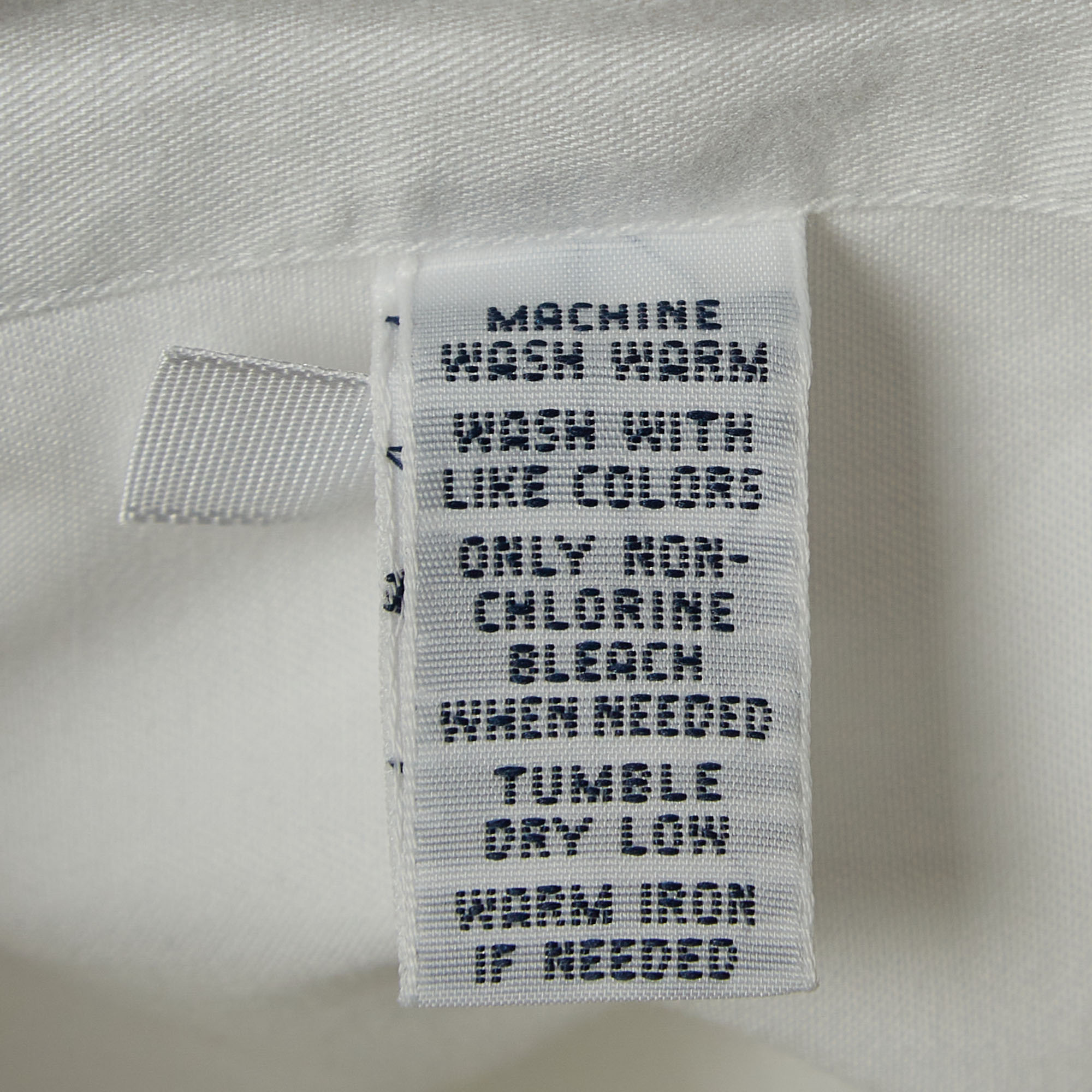 Ralph Lauren White Logo Embroidered Cotton Button Down Shirt M