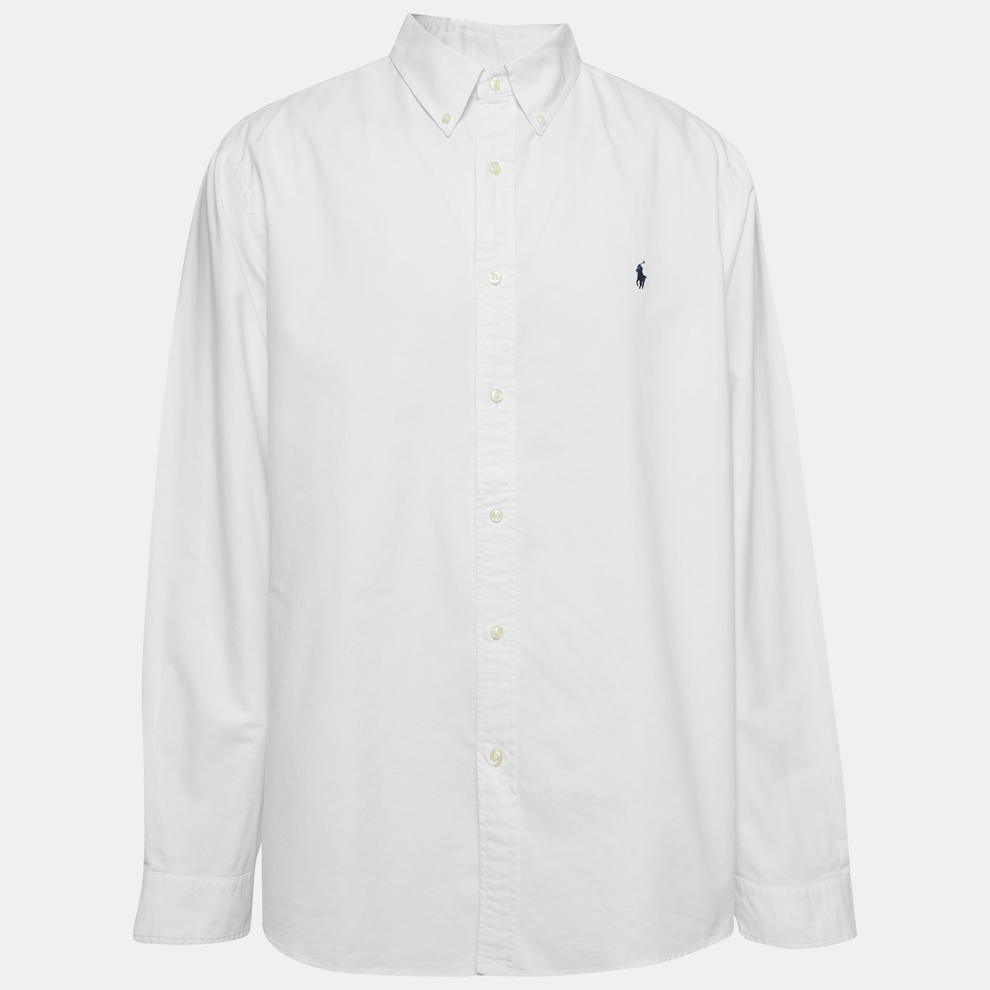 Ralph lauren white cotton custom fit shirt xxl
