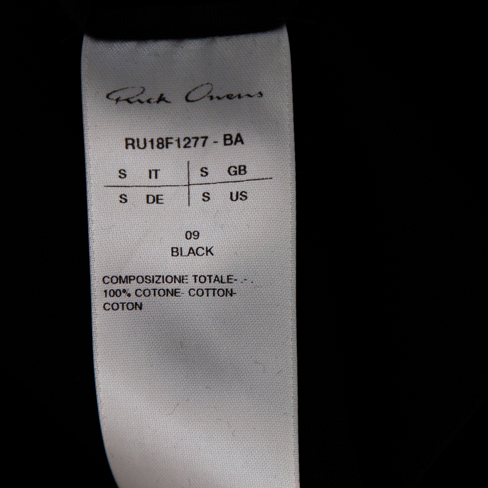 Rick Owens Black Knit Vega Combo Long Sleeve Crewneck Sweatshirt S