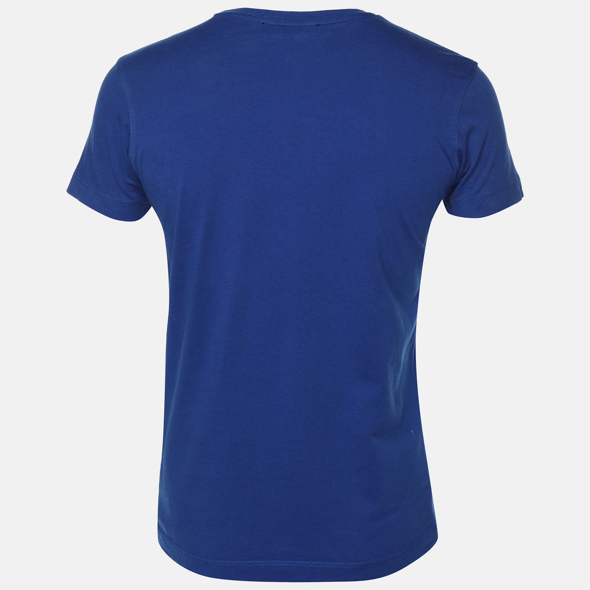 Roberto Cavalli Blue Cotton Crew Neck T-Shirt S