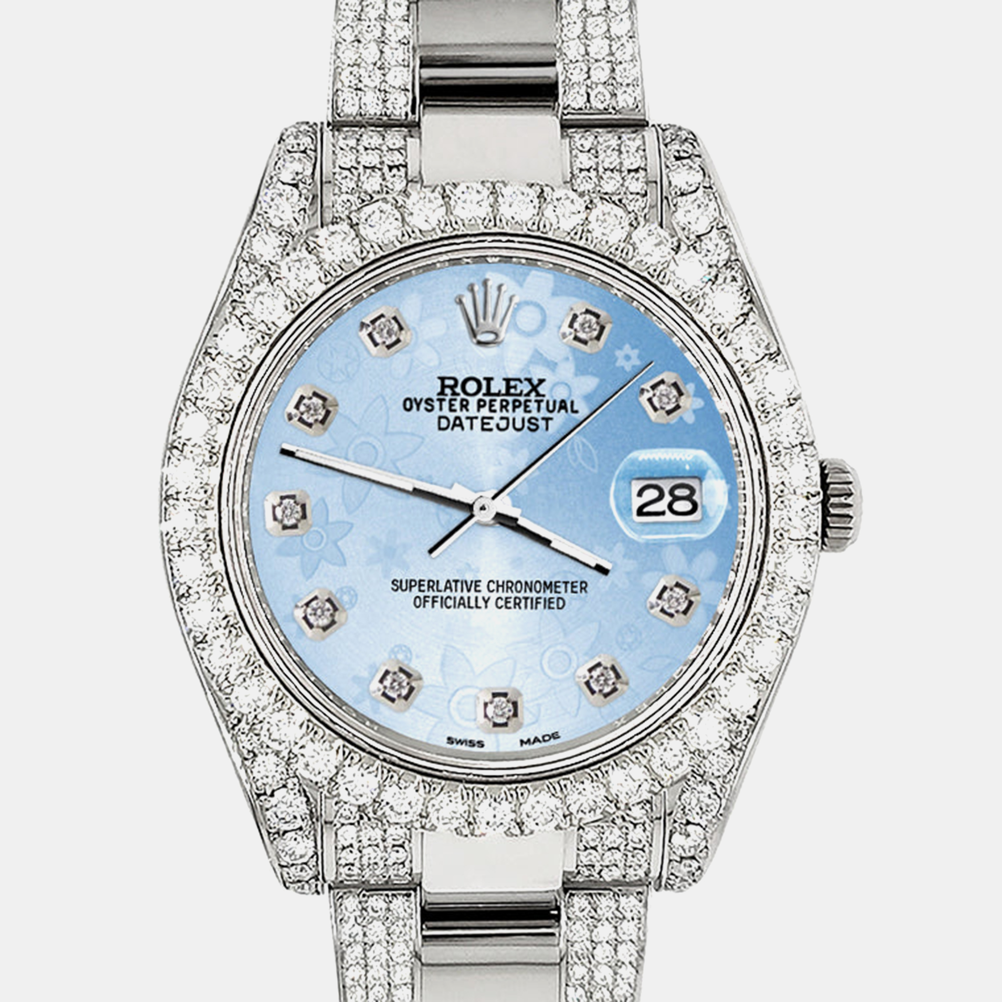 Rolex Custom Blue Flower 8.3CT Diamond Stainless Steel Datejust II 116300 Automatic Men's Wristwatch
Rolex Custom Blue Flower 8.3CT Diamond Stainless Steel Datejust II 116300 Automatic Men's Wristwatch