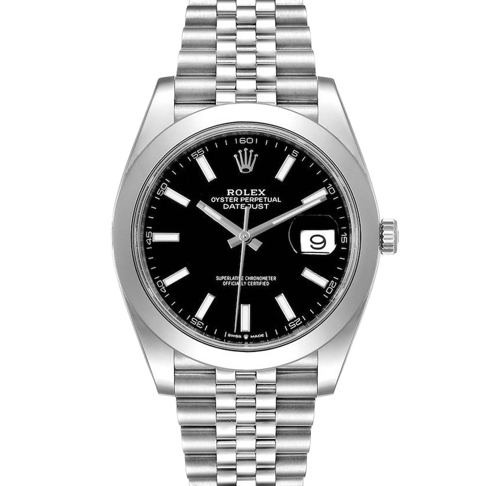 Rolex Black Stainless Steel Datejust II 126300 Men's Wristwatch 41 MM