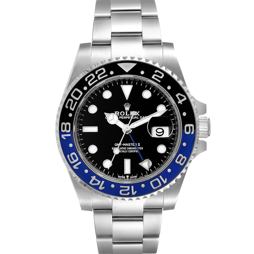 Rolex Black Stainless Steel GMT Master II 126710 Men's Wristwatch 40 MM