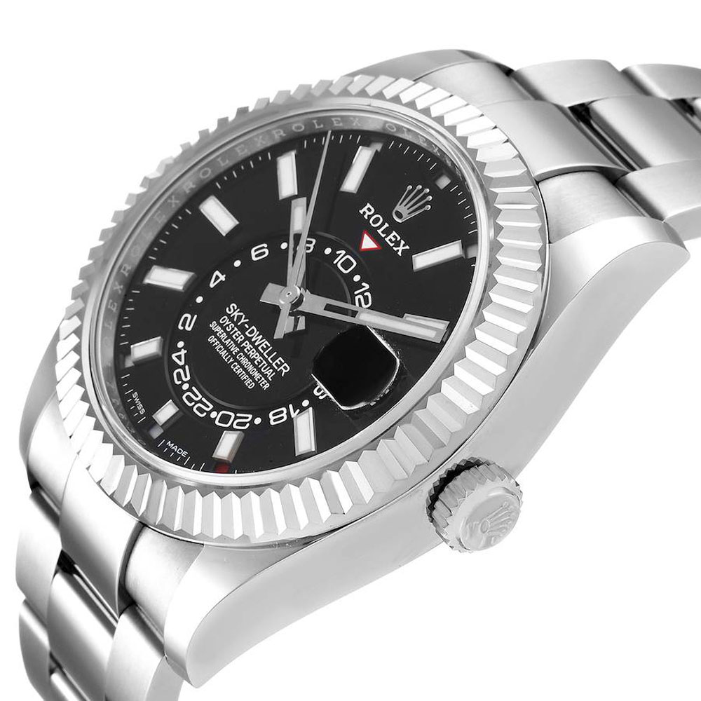 Rolex Black 18k White Gold And Stainless Steel Sky-Dweller 326934 Men's Wristwatch 42 MM
Rolex Black 18k White Gold And Stainless Steel Sky-Dweller 326934 Men's Wristwatch 42 MM